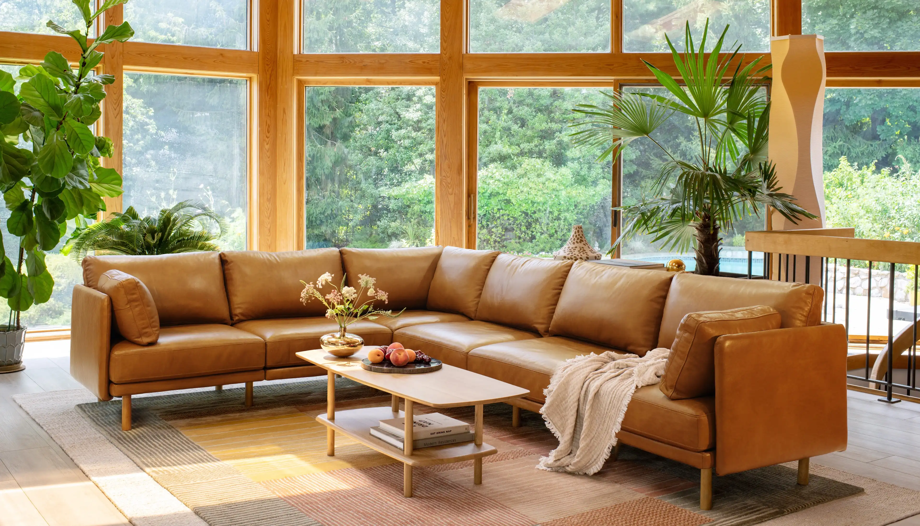 Field Leather 3-Piece Sofa