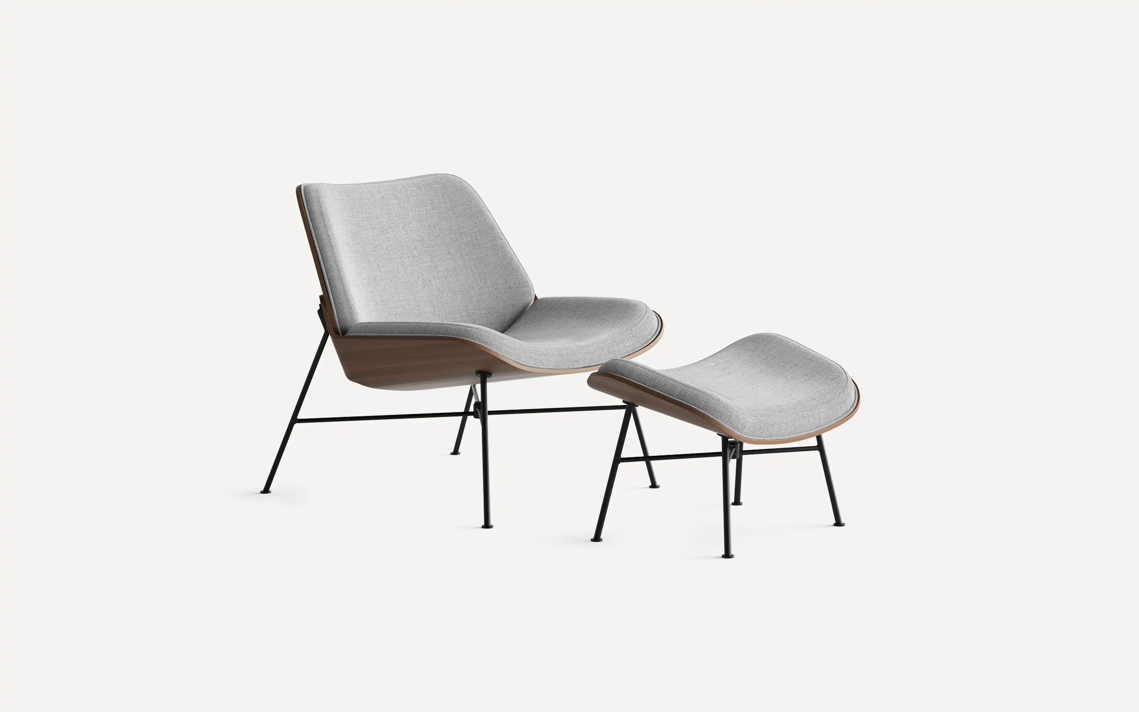 Vesper Fabric & Wood Lounge Chair