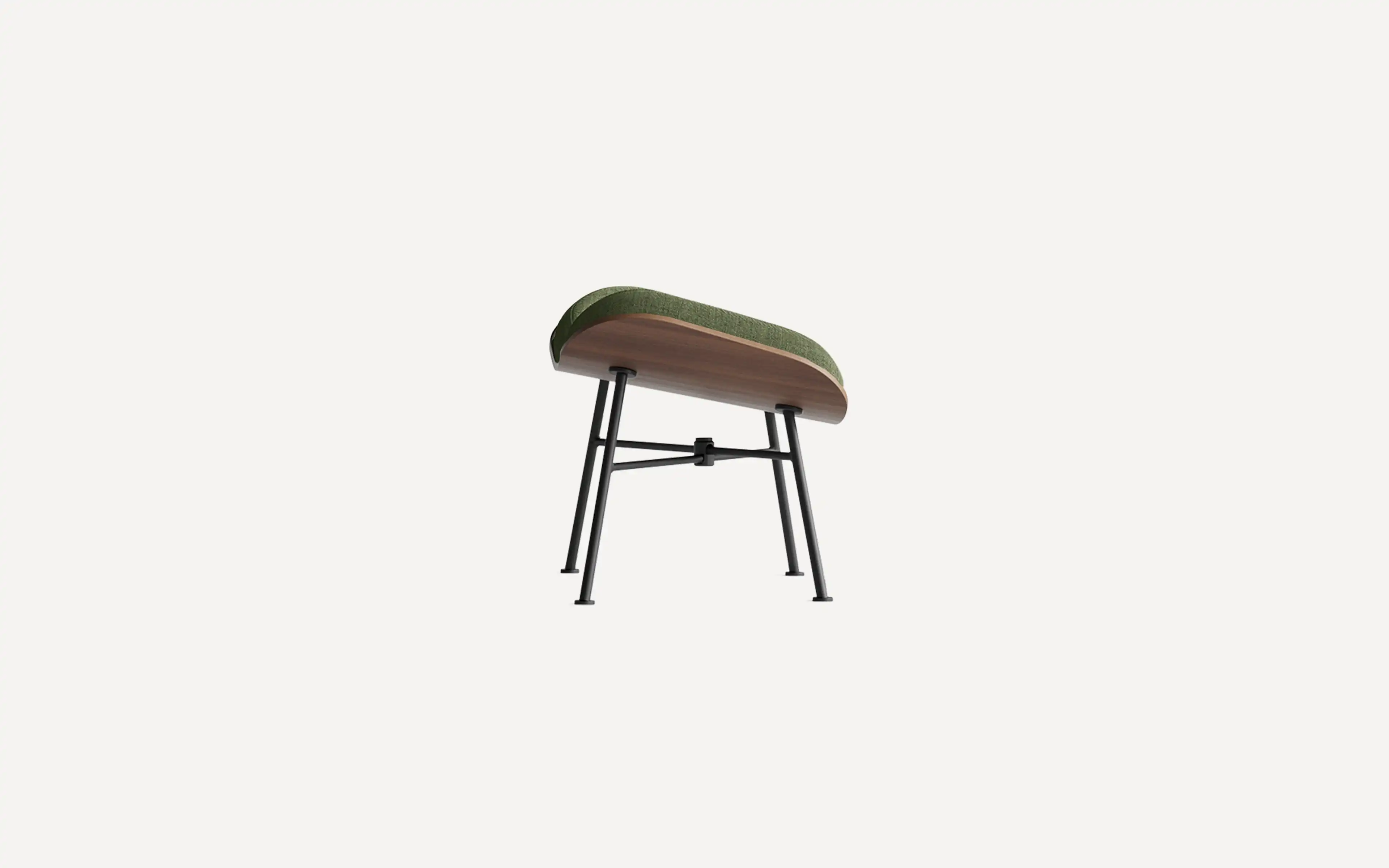 Vesper Wood & Fabric Ottoman
