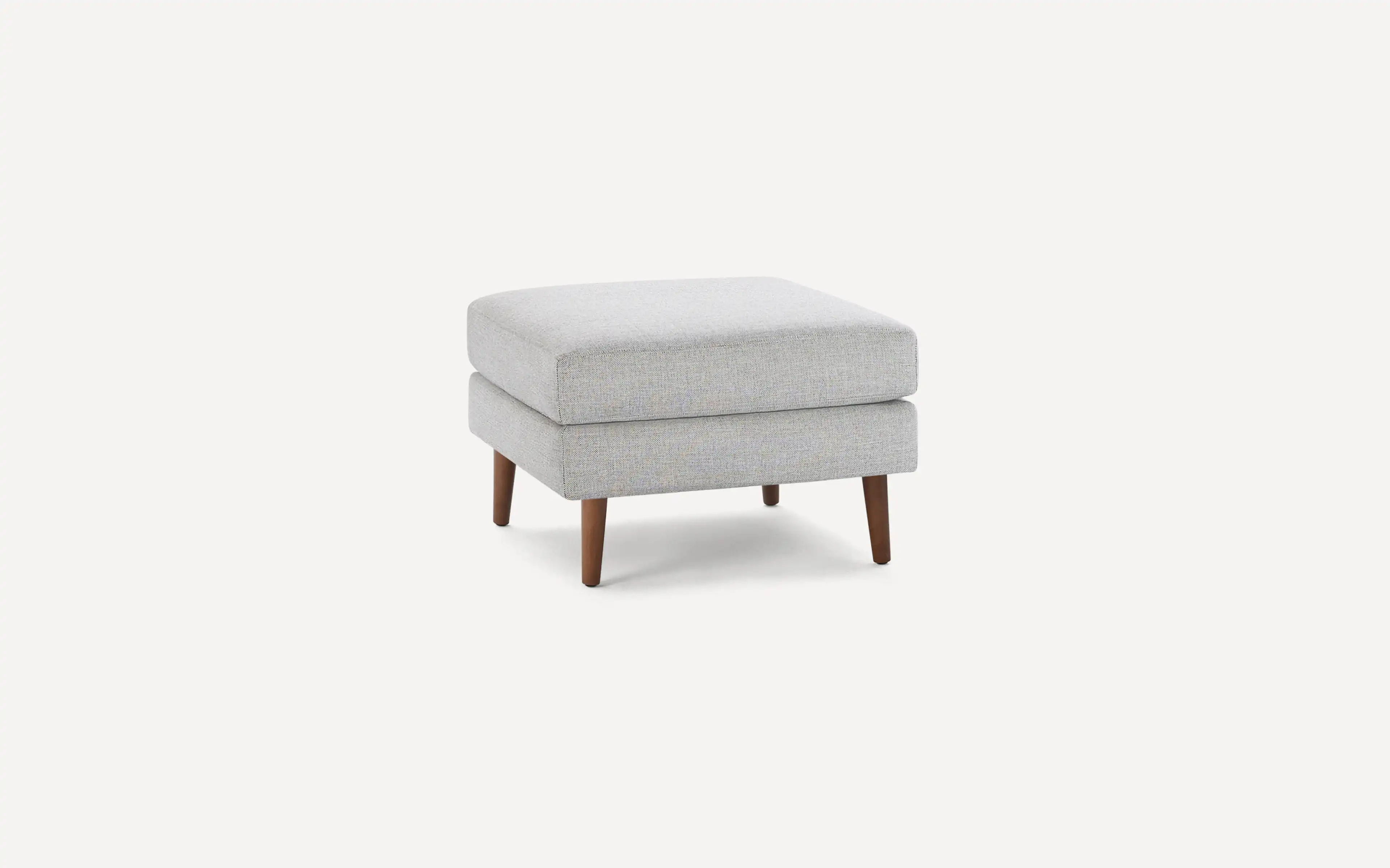 Crushed Gravel Fabric Ottoman