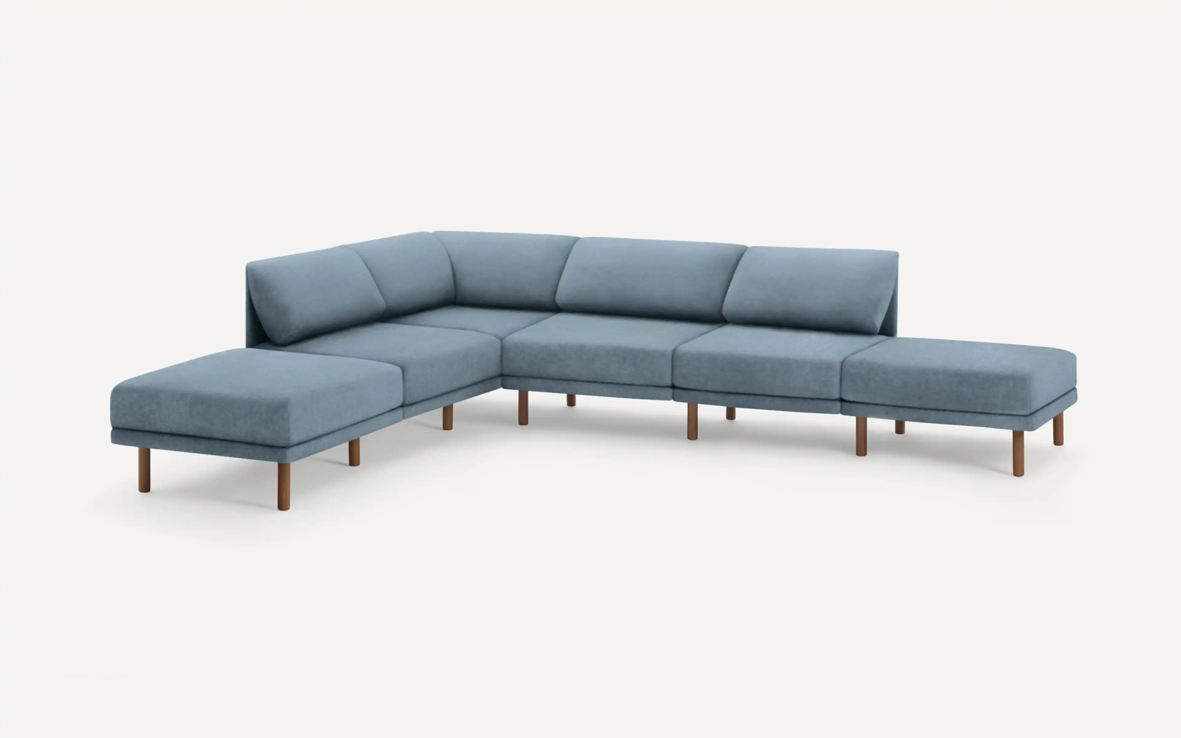 Range 6-Piece Open Sectional Double Lounger