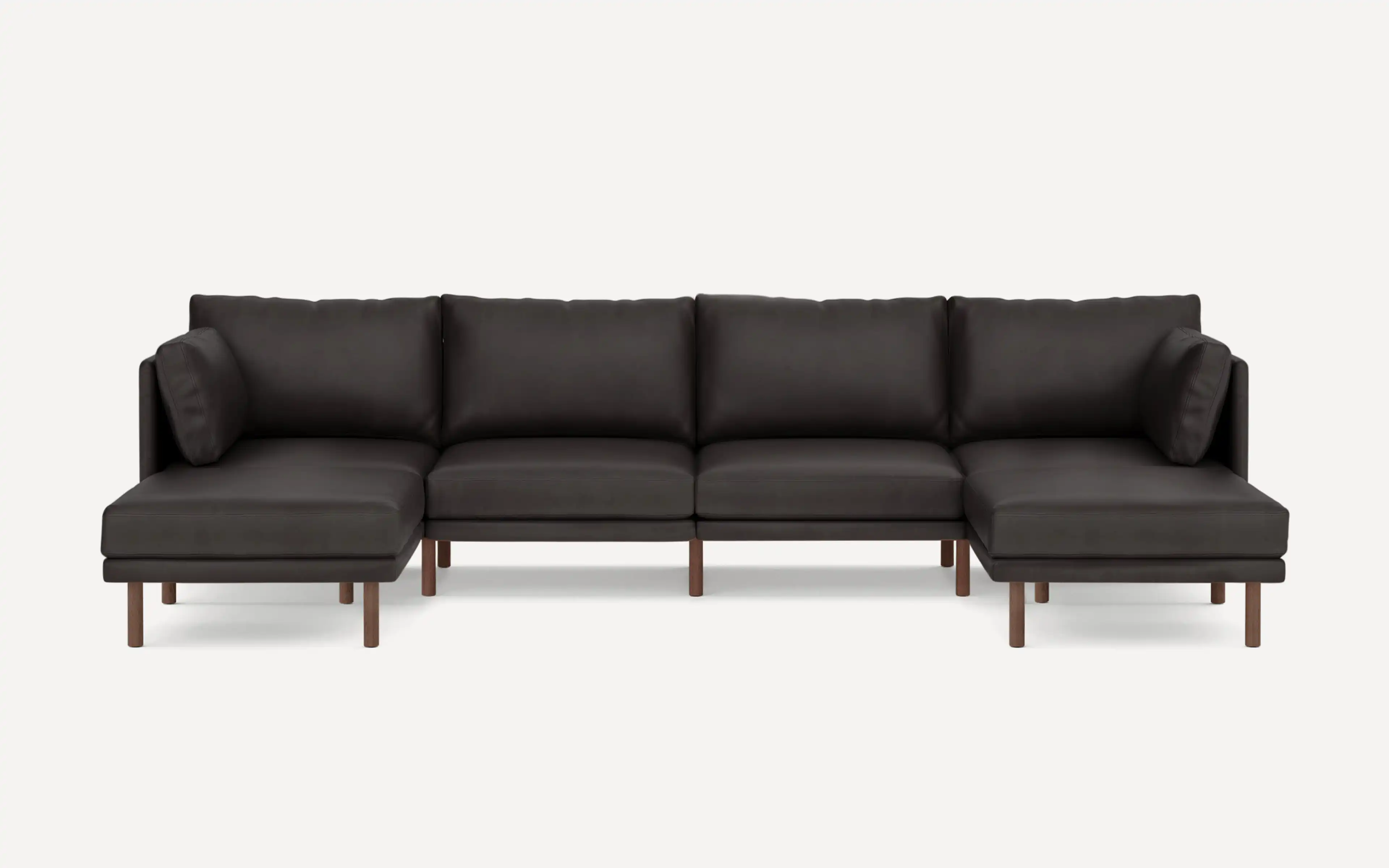 Field Leather 6-Piece Sectional Double Lounger