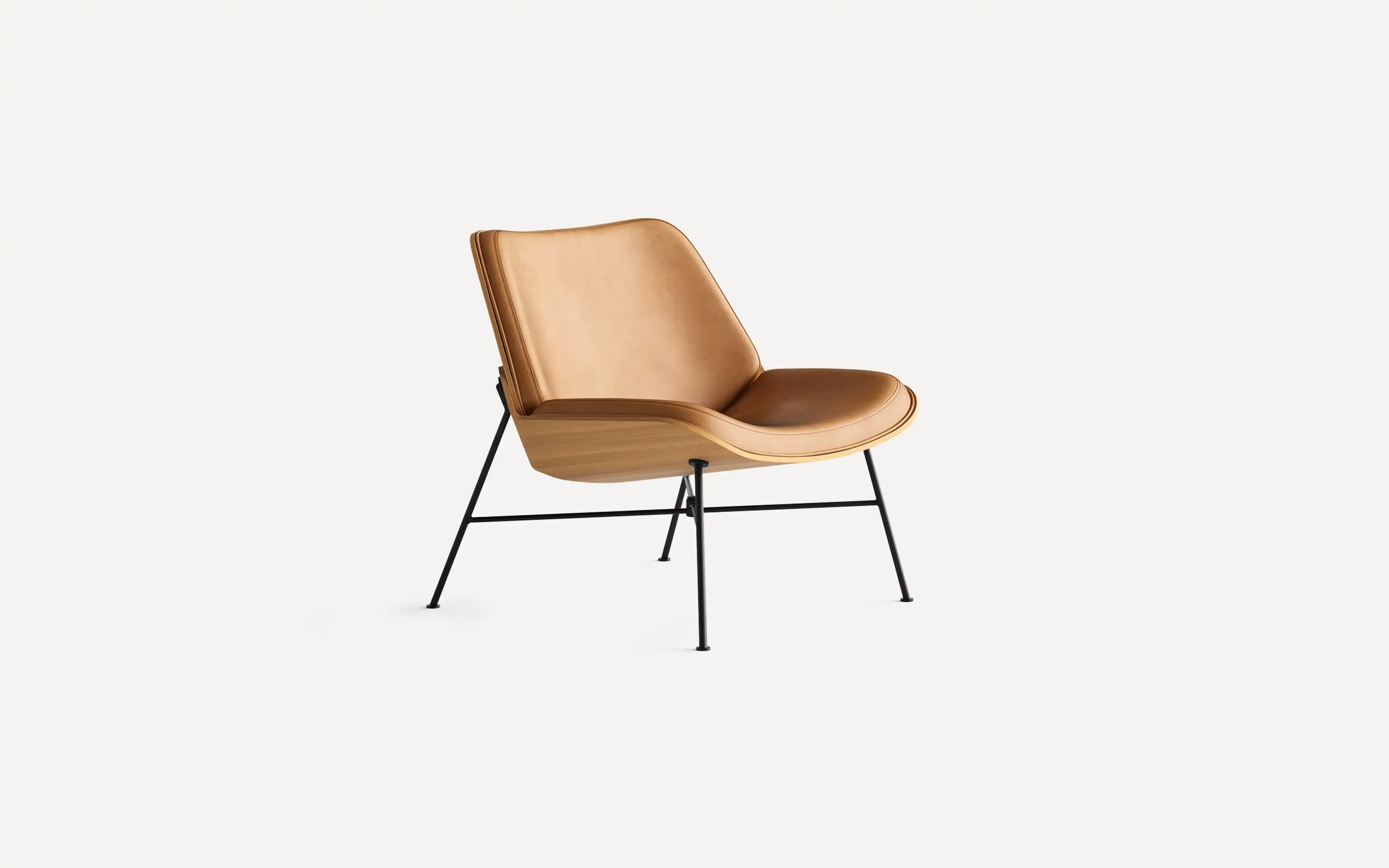 Vesper Leather & Wood Lounge Chair