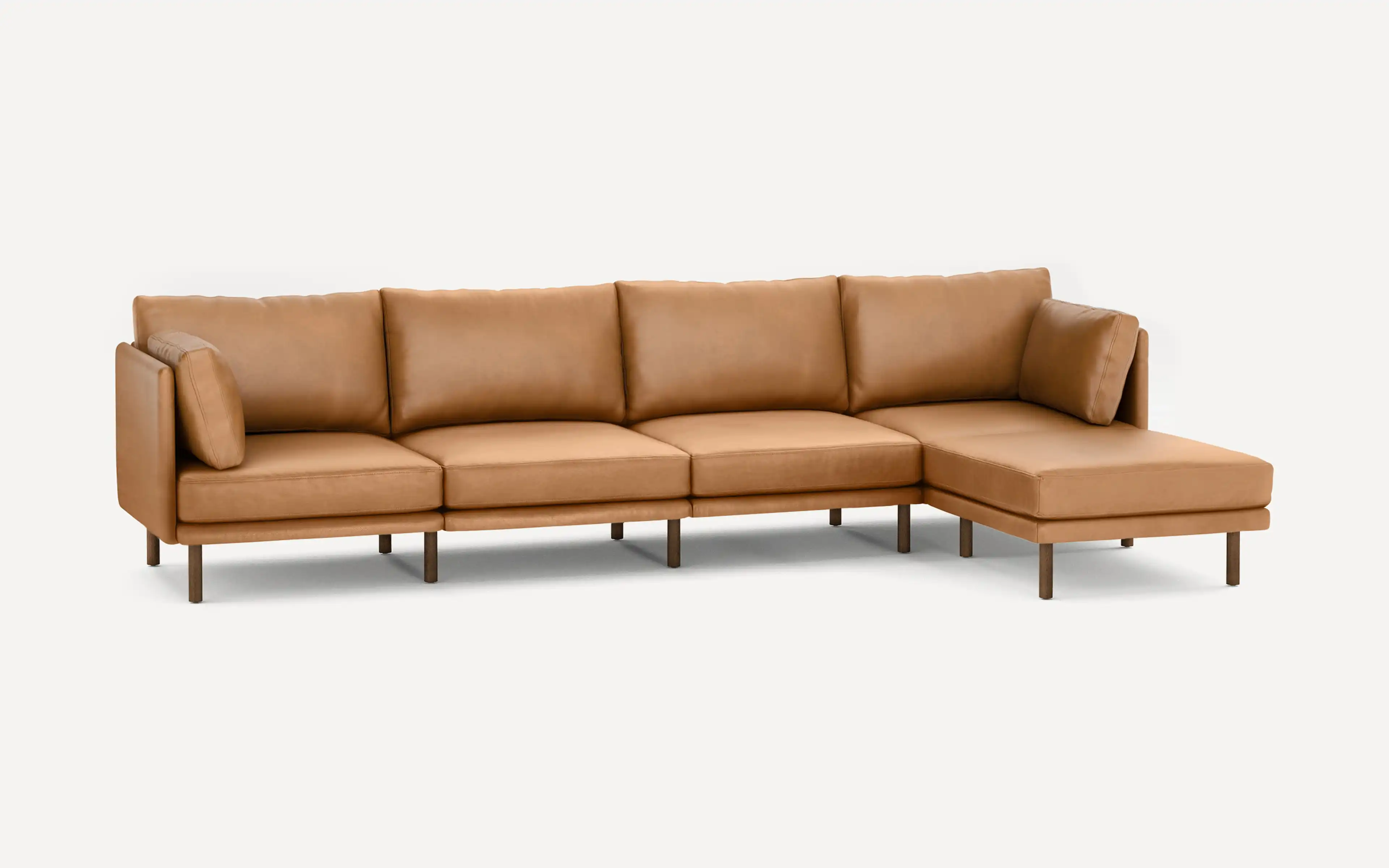 Field Leather 5-Piece Sectional Lounger