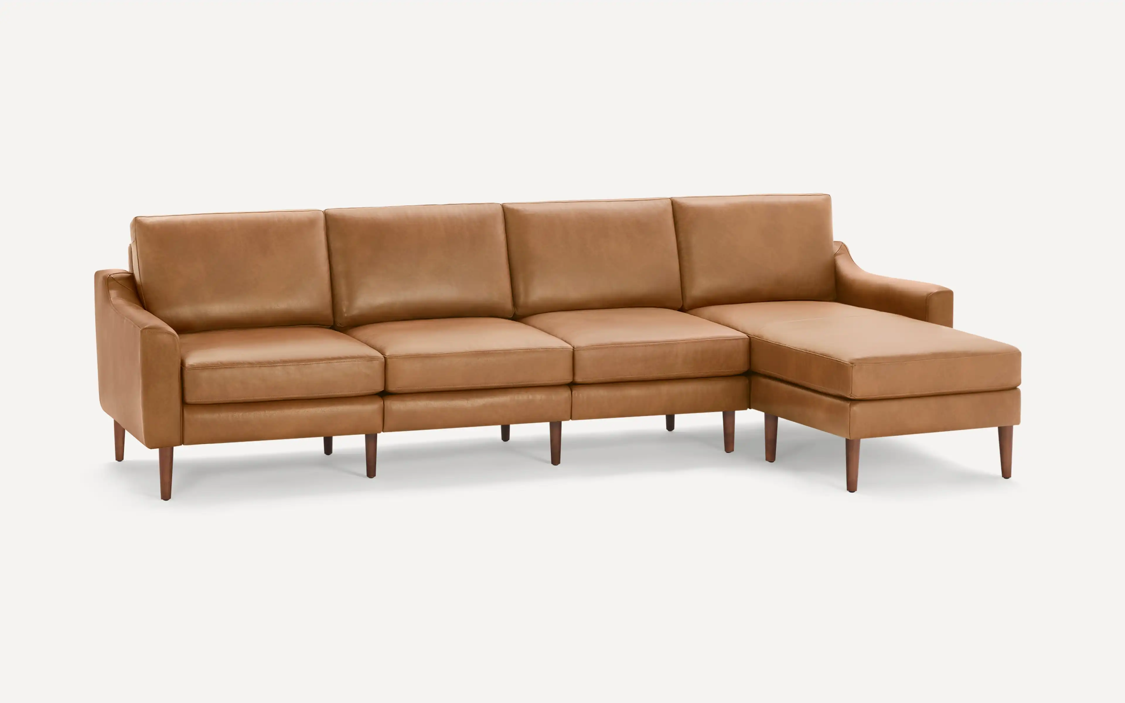 Original Nomad Chaise King Sofa in Camel Leather