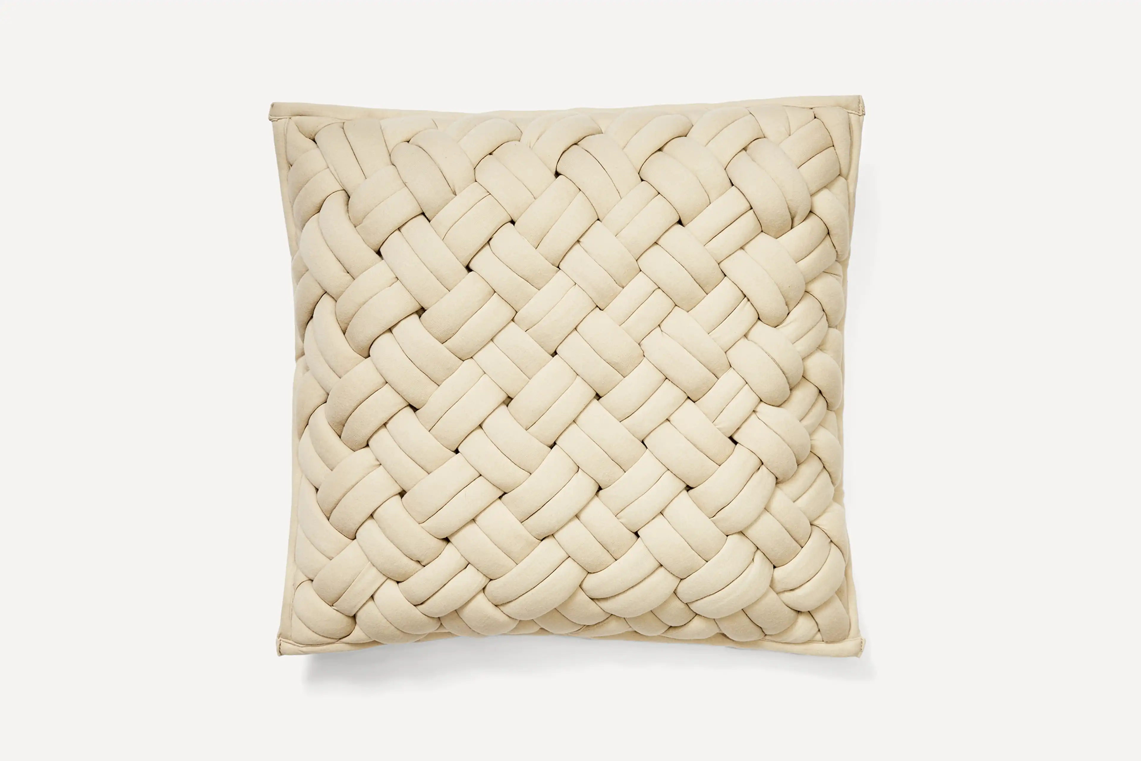 Ivory Interknit Jersey Pillow Cover