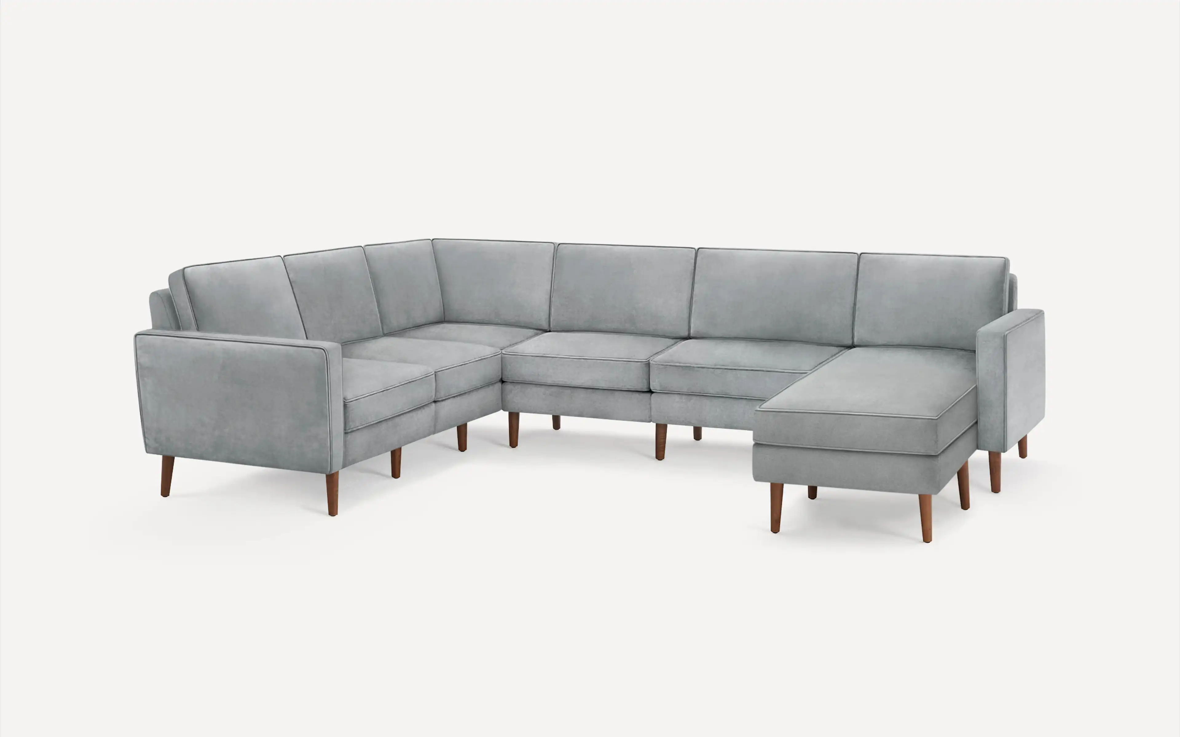 Nomad Velvet 6-Seat Corner Sectional with Chaise