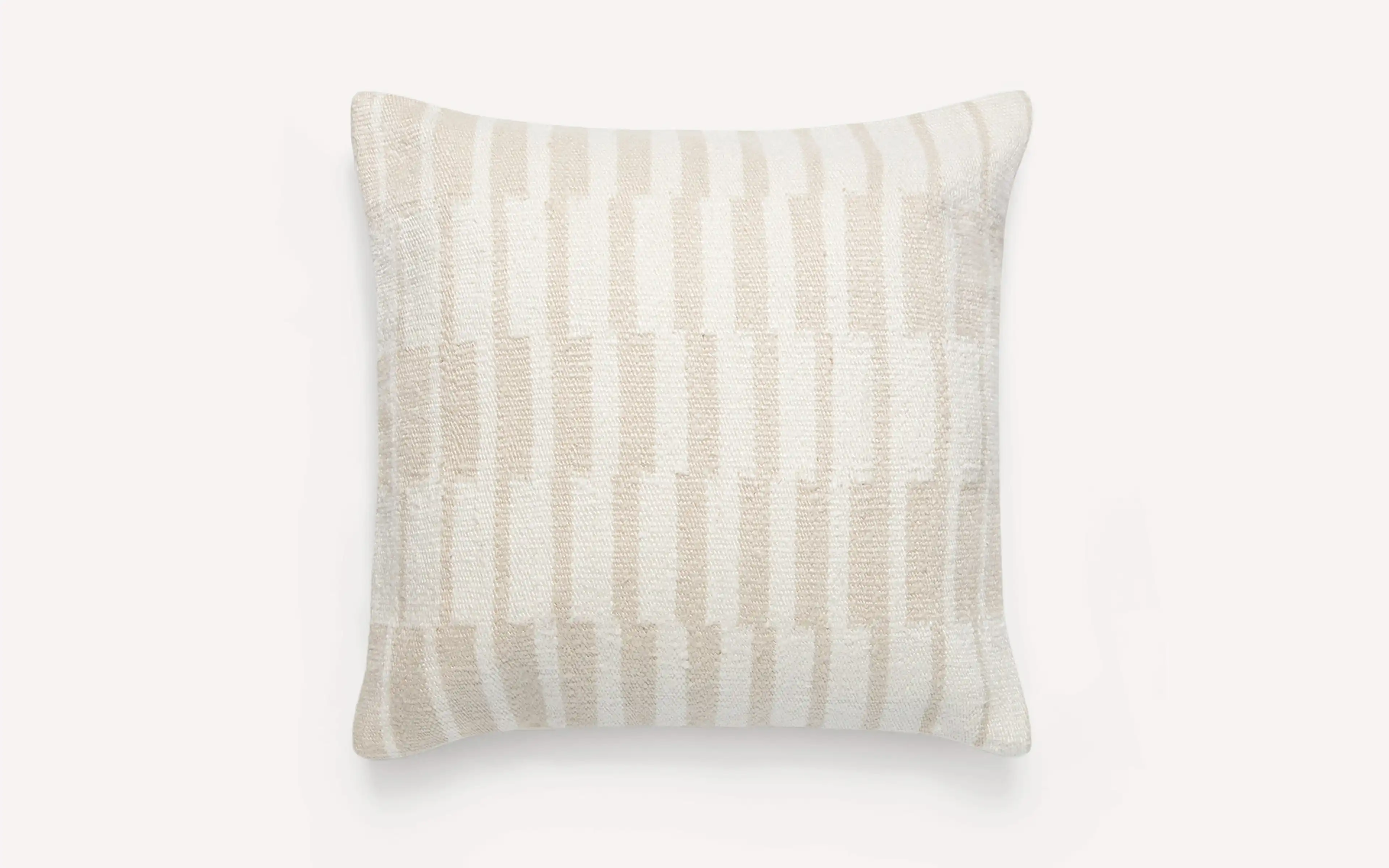 Crossfade Pillow Cover, Oat & White