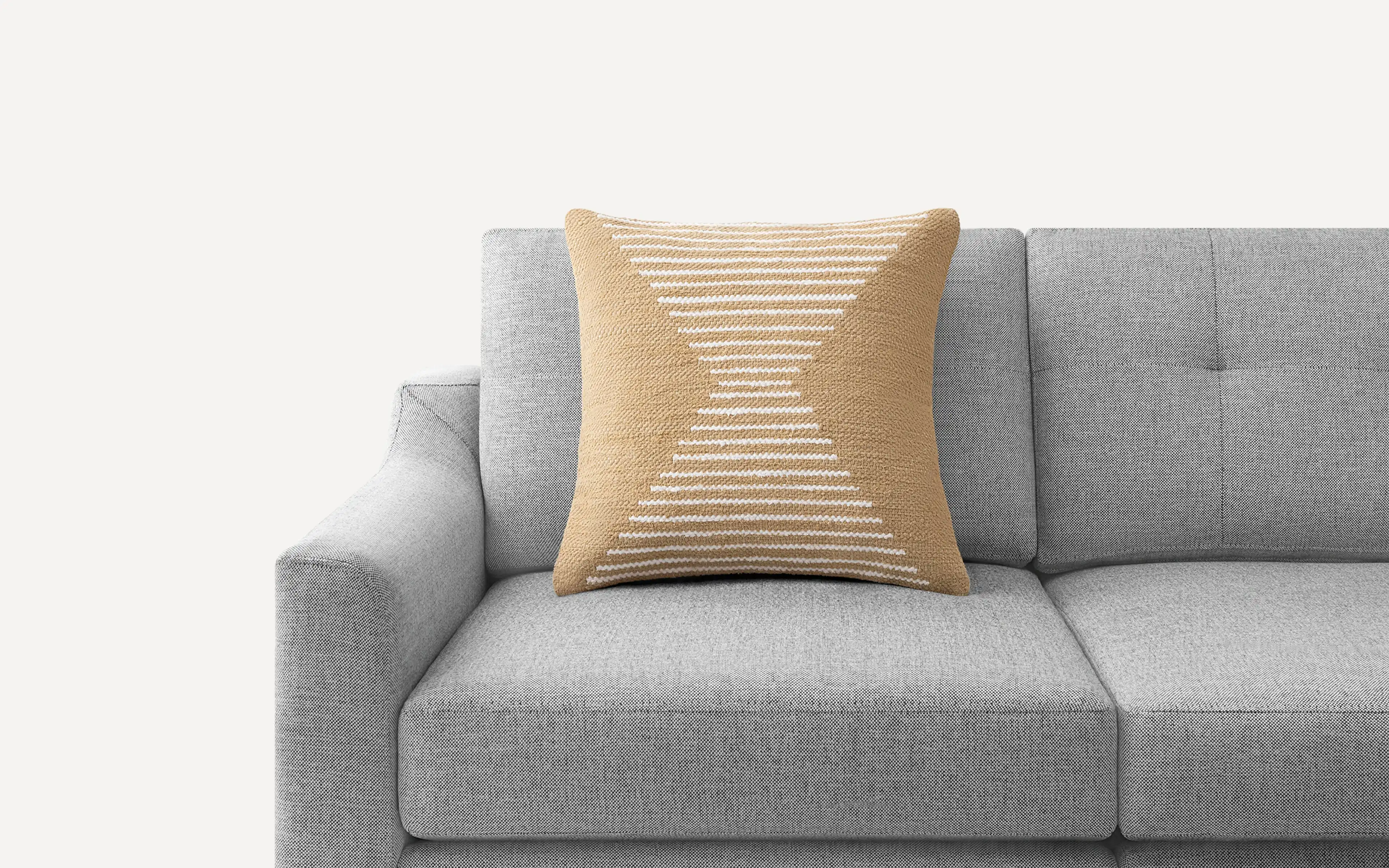 Hand-tufted Cathode Pillow Cover, Sand