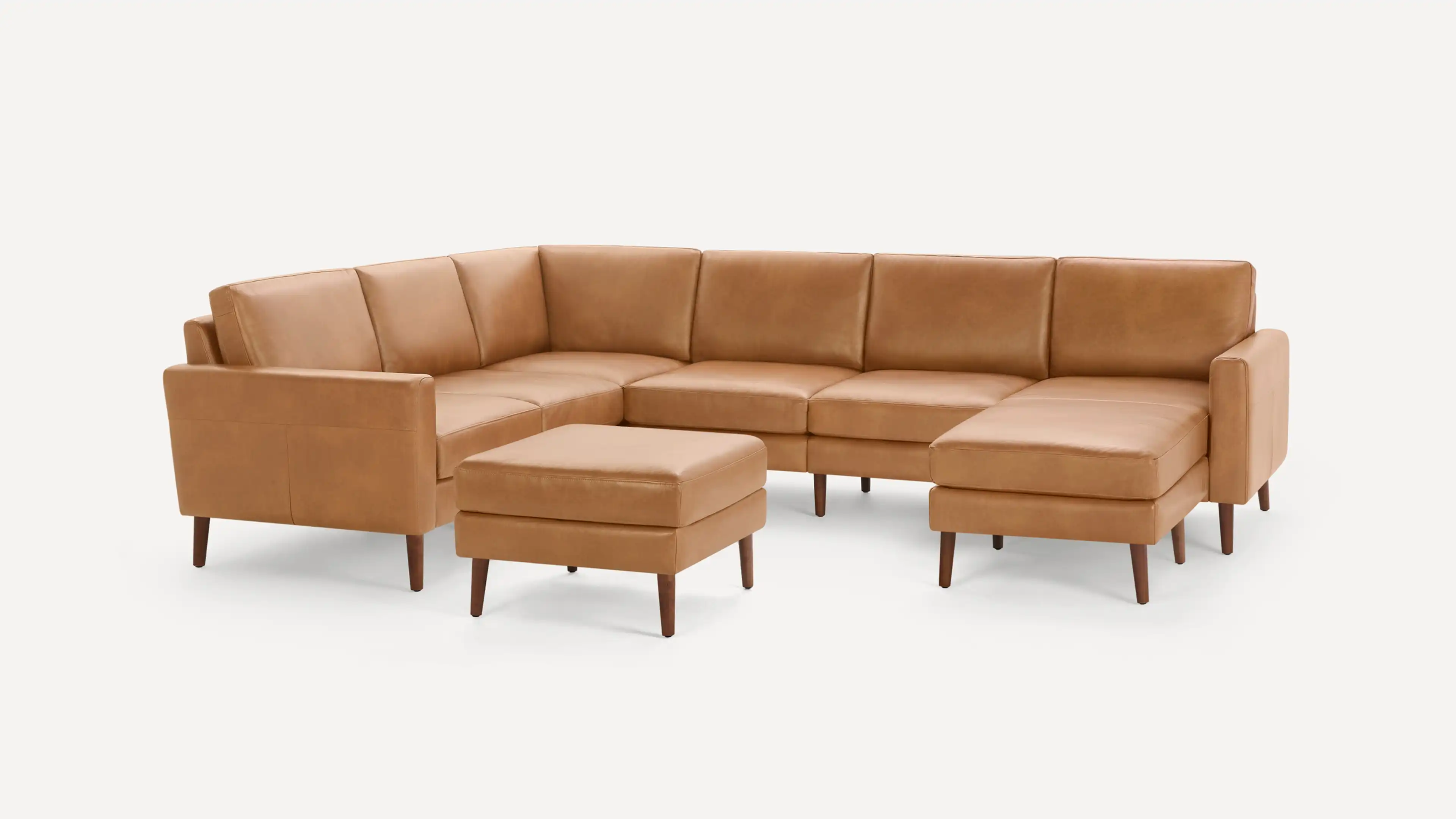 Block Nomad Plus Leather 6-Seat Corner Sectional with Chaise and Ottoman