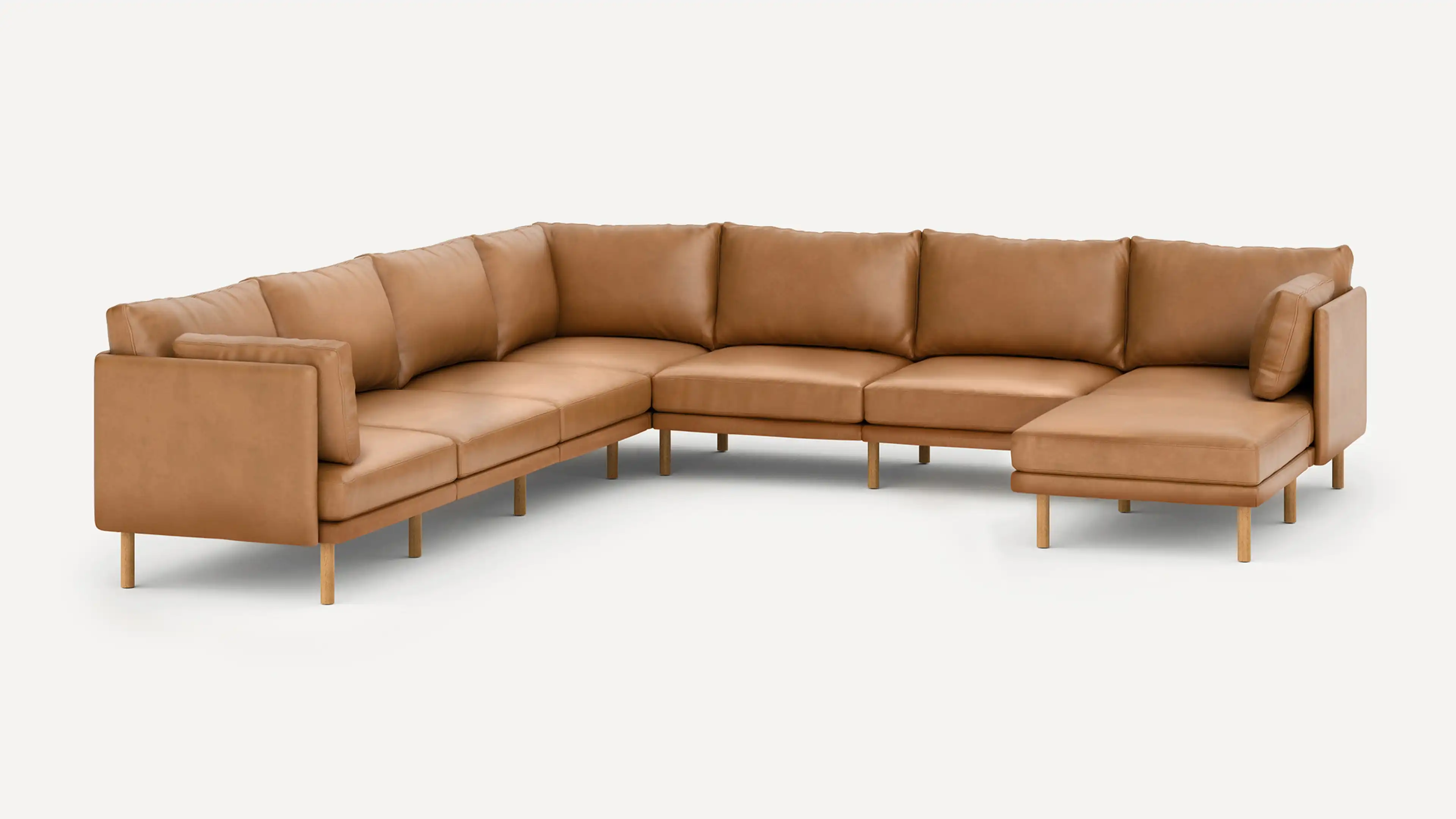 Field Leather 8-Piece Sectional Lounger