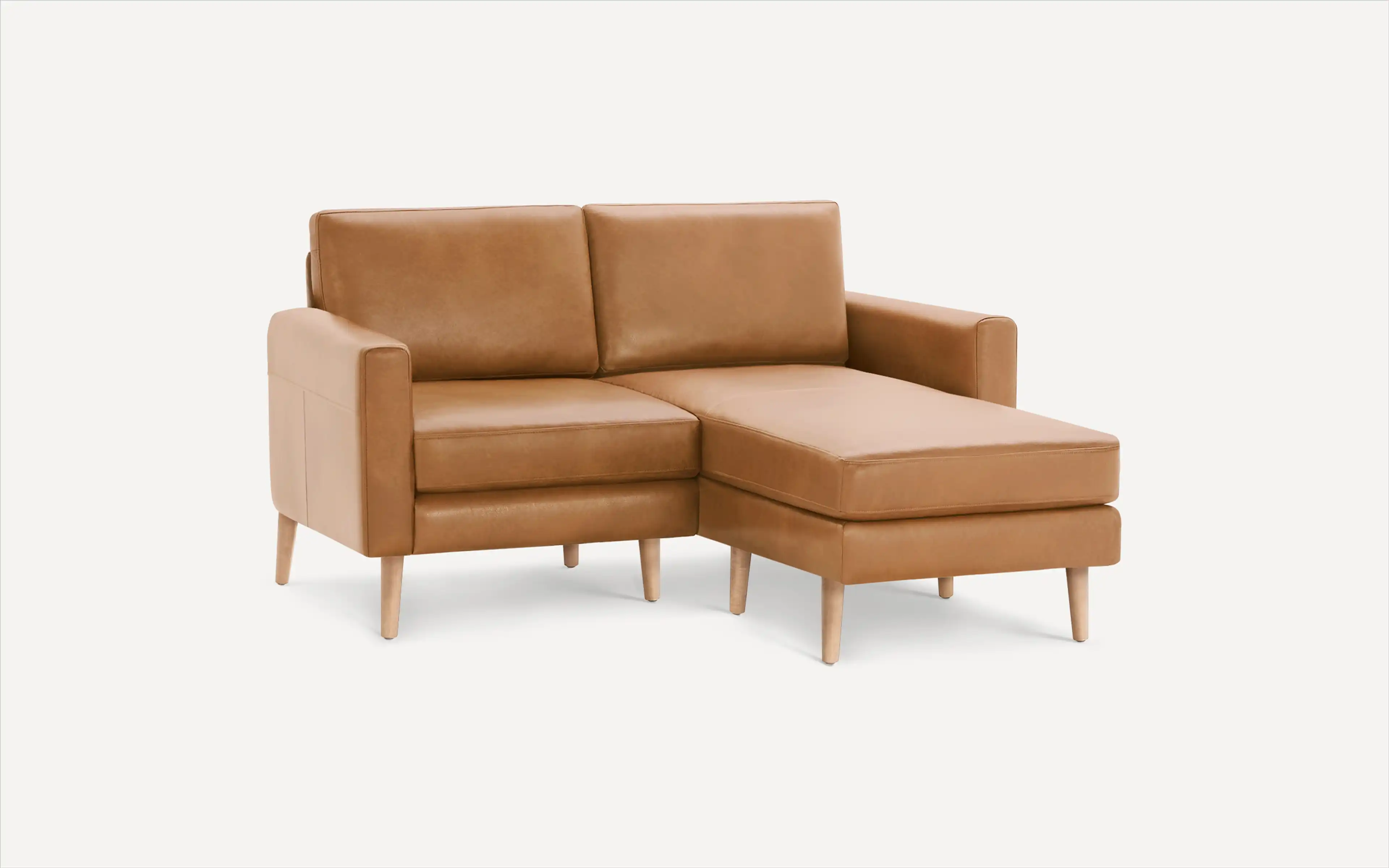 Original Nomad Chaise Loveseat in Camel Leather