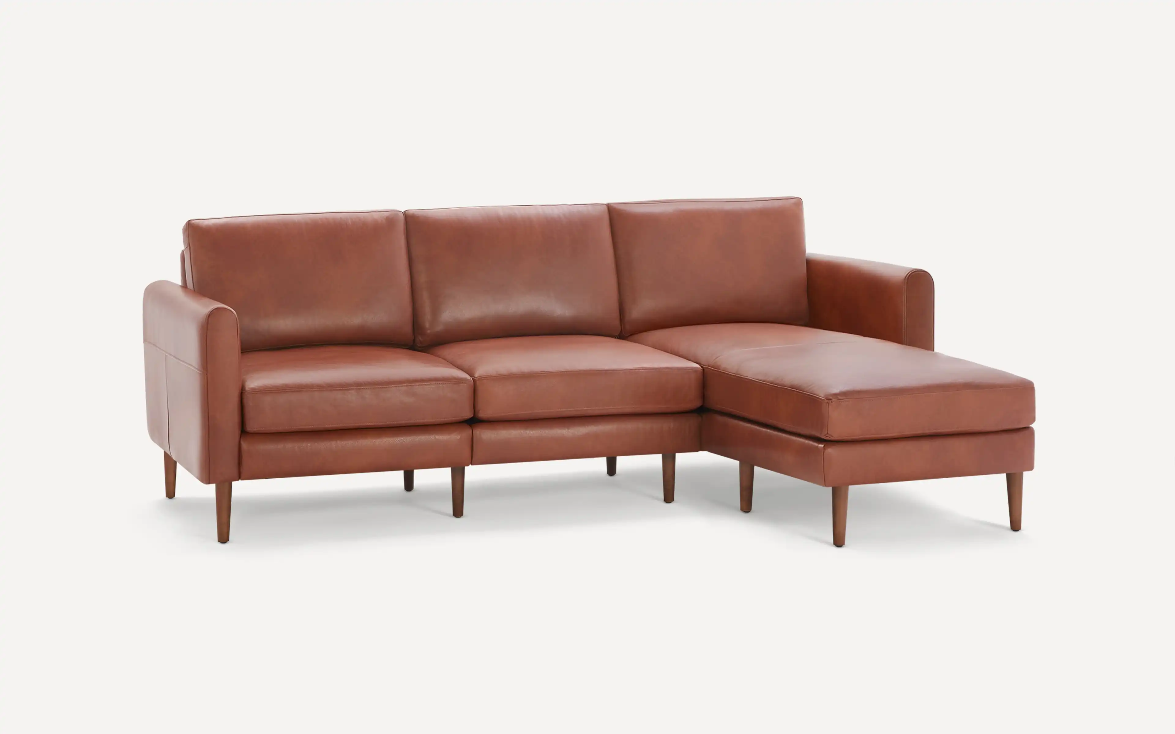 Leather sectional