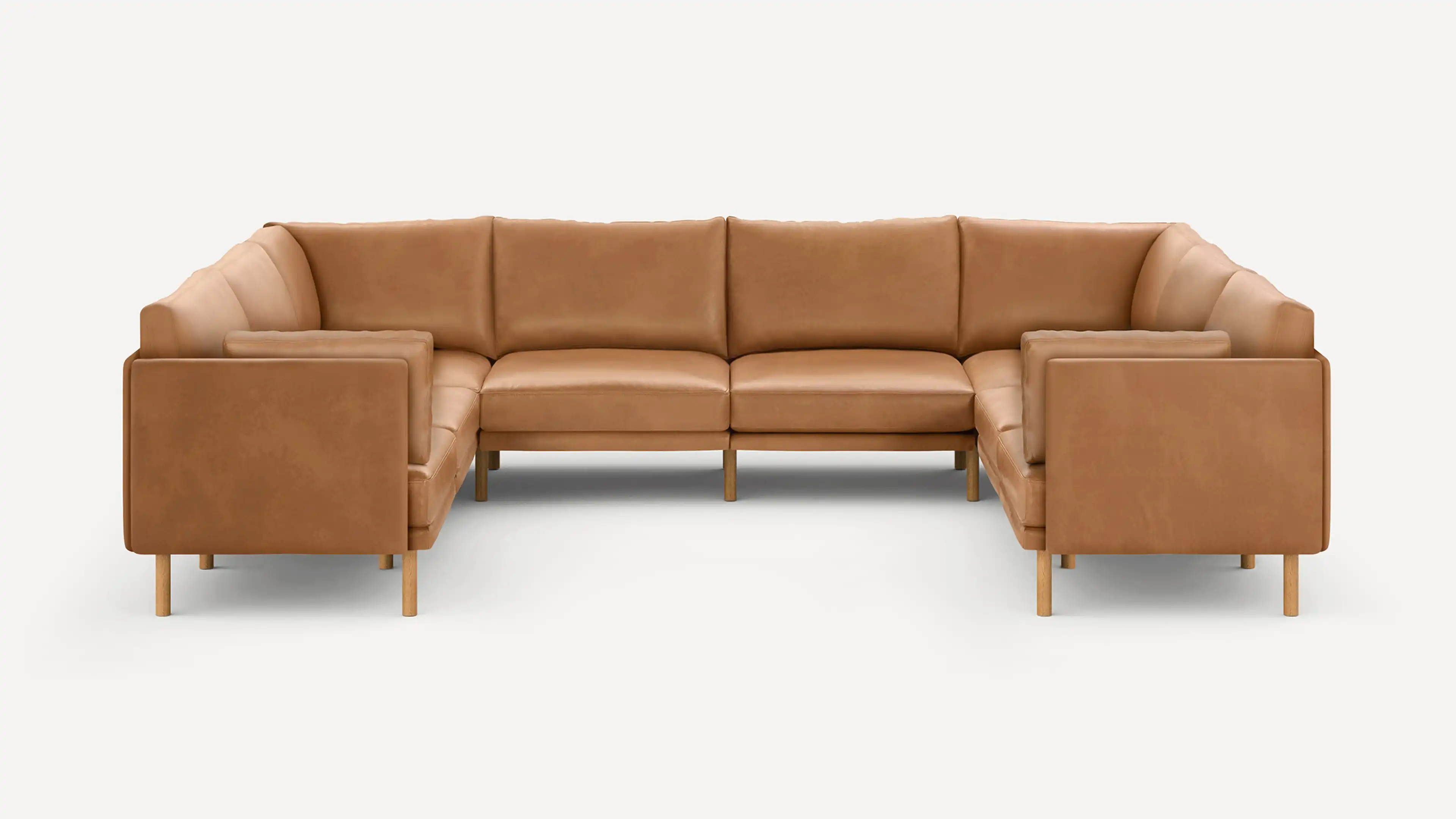 Field Leather 8-Piece U Sectional