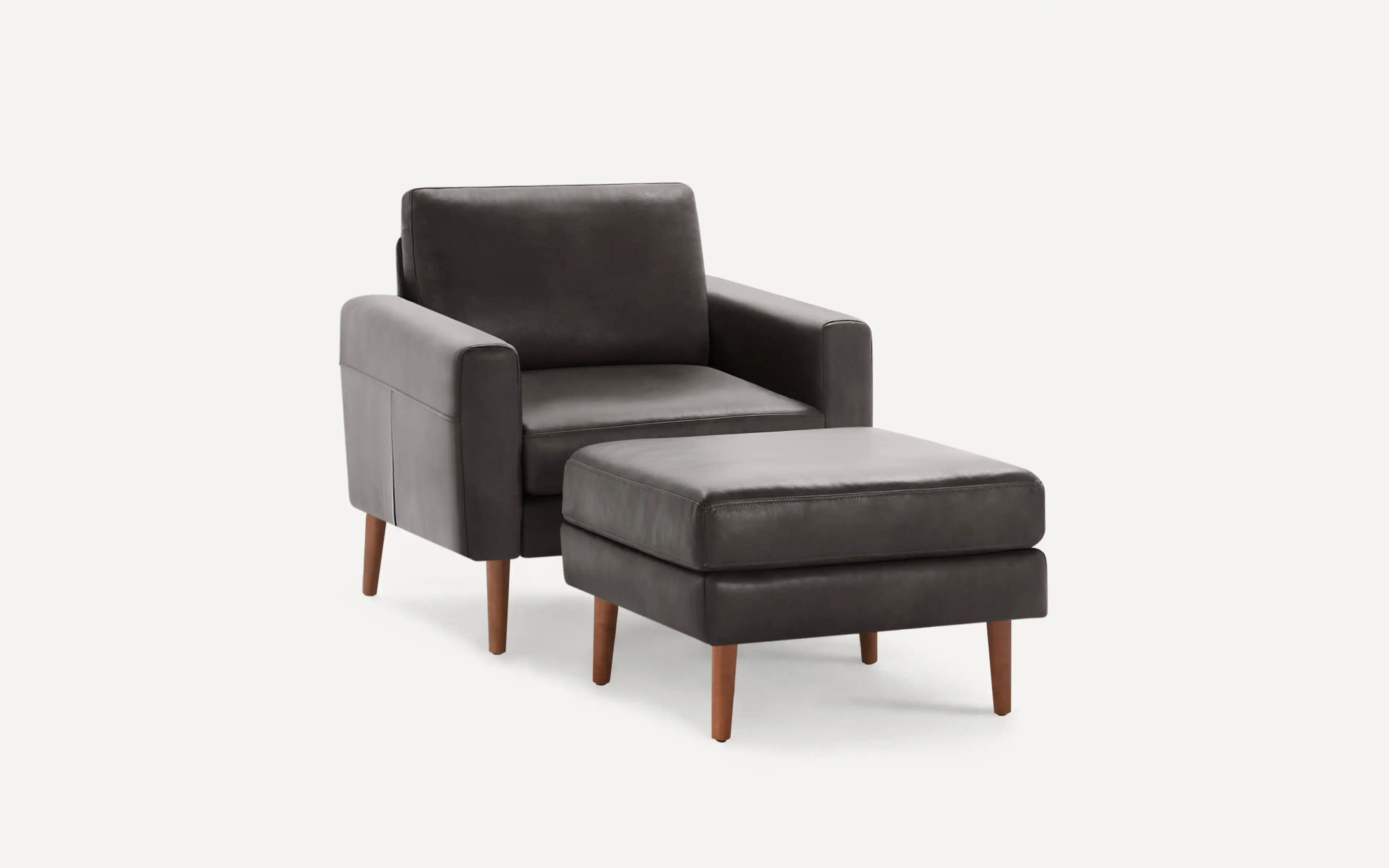 Original Nomad Armchair with Ottoman in Slate Leather