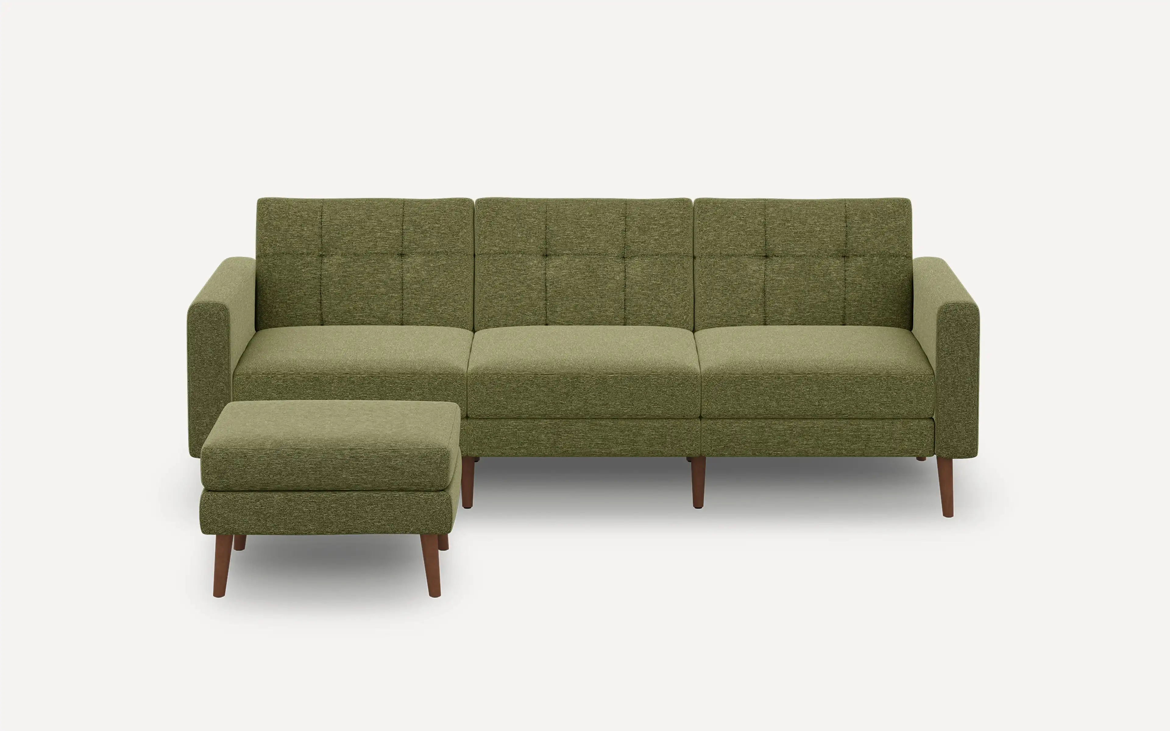 Original Nomad Sofa with Ottoman in Moss Green Fabric