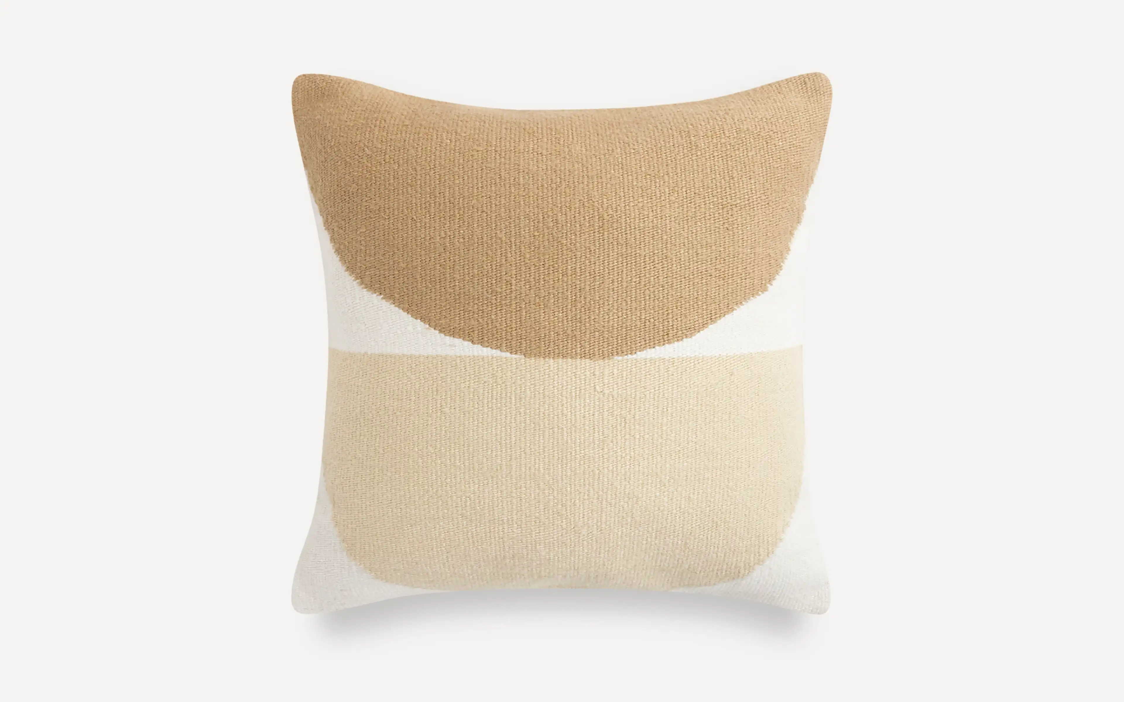 Hand-tufted Geometric Circles Pillow Cover, Sand