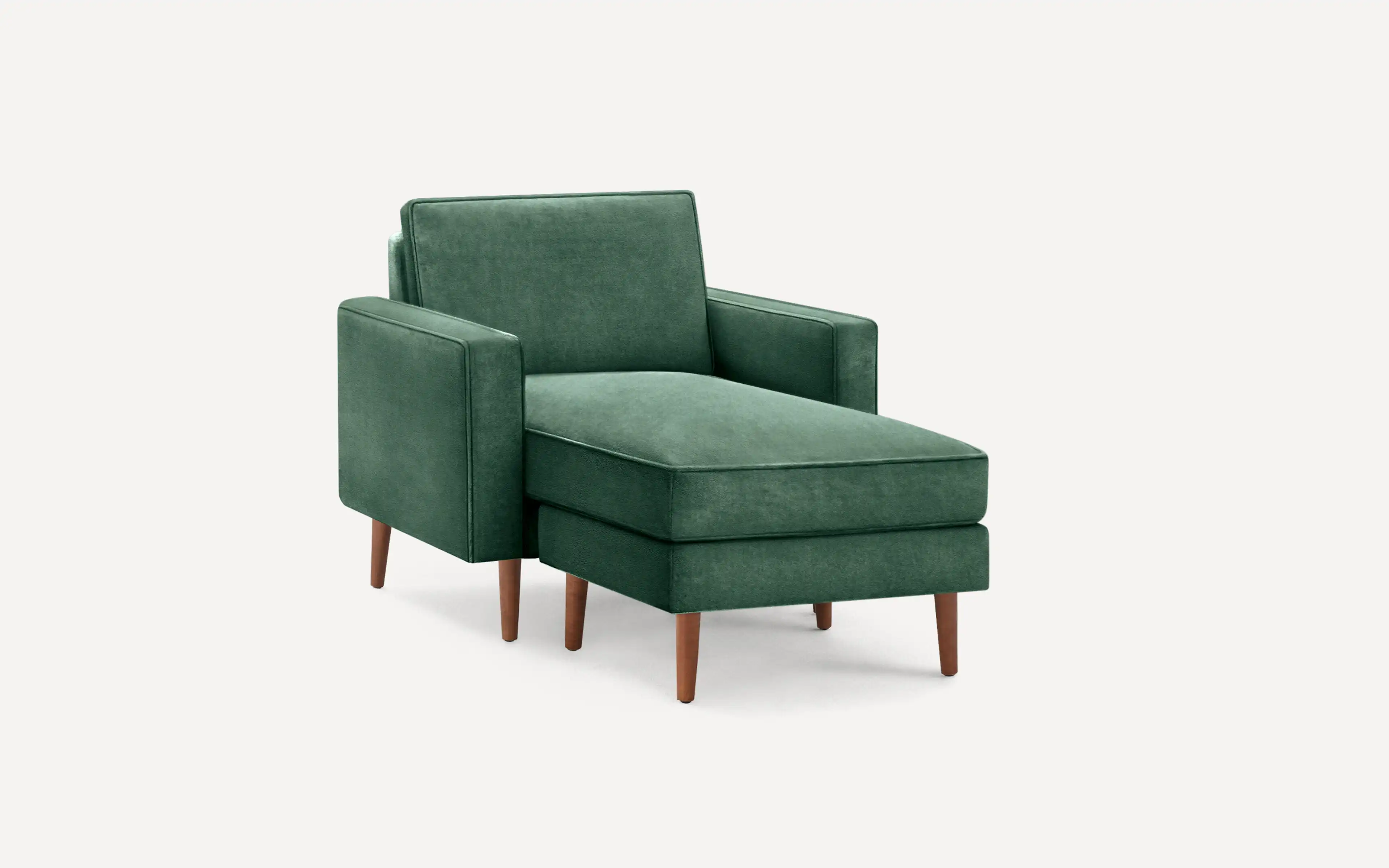 Original Nomad Chaise Armchair in Jade Velvet