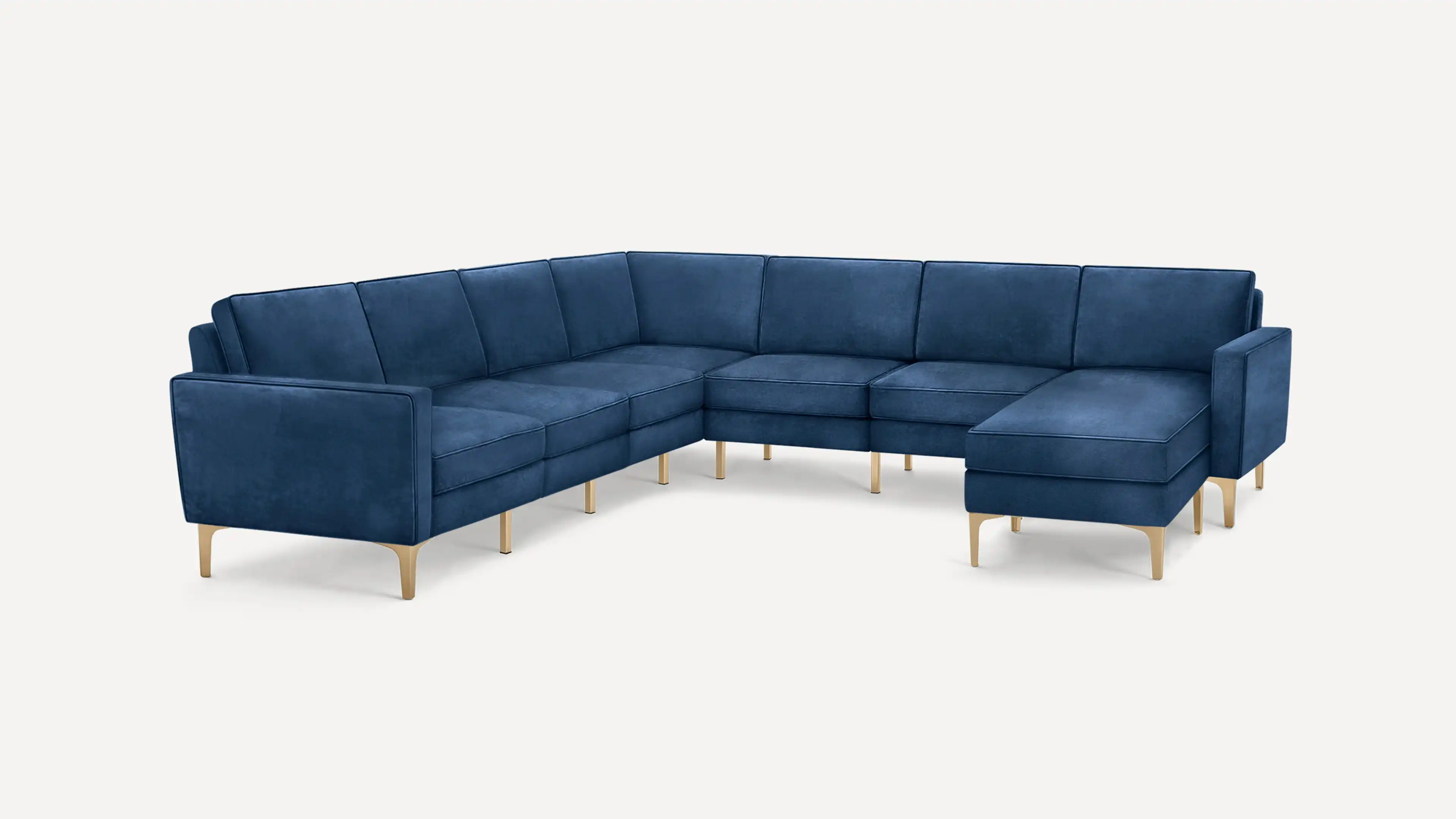 Nomad Velvet 7-Seat Corner Sectional with Chaise