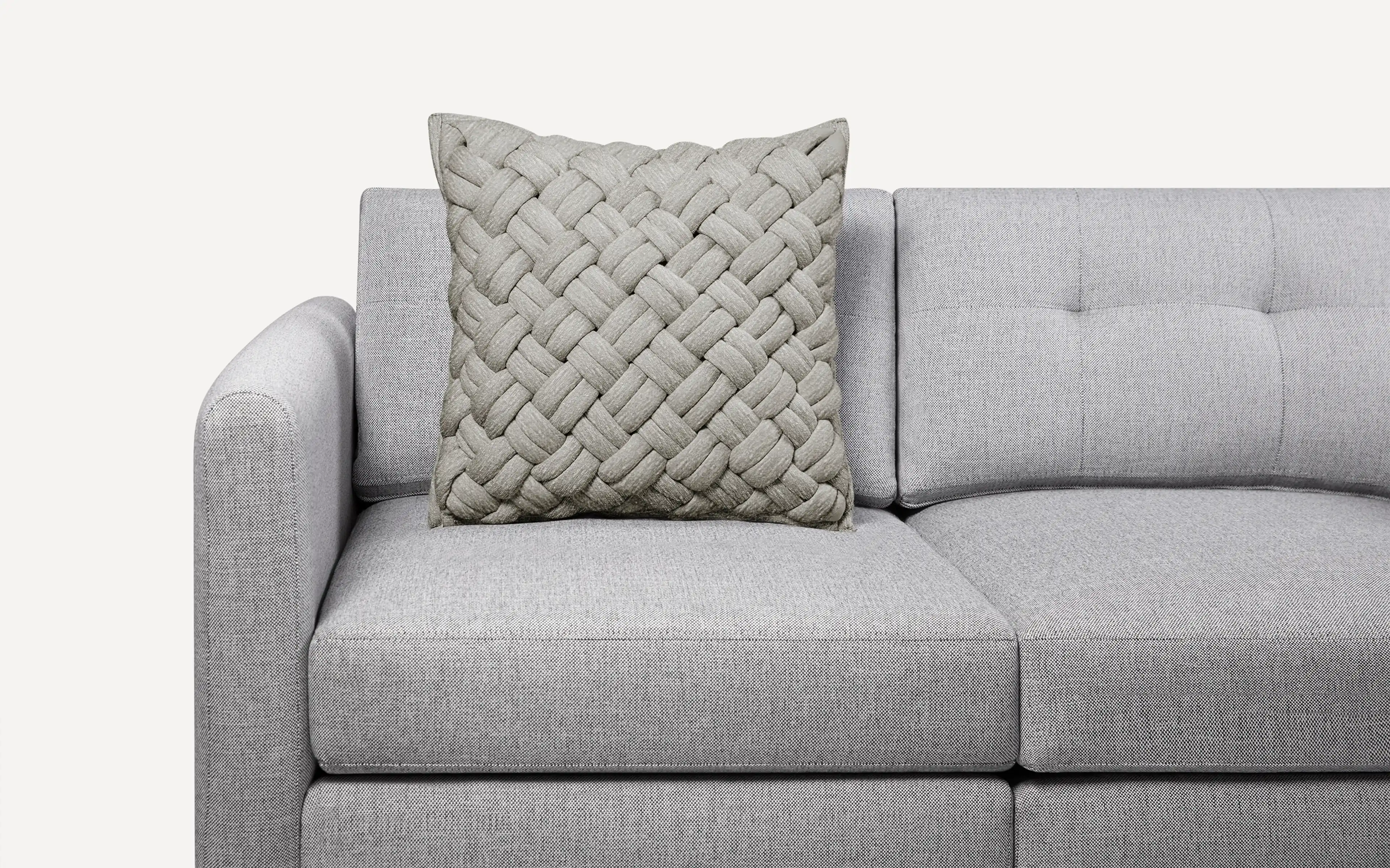 Pewter Interknit Jersey Pillow Cover