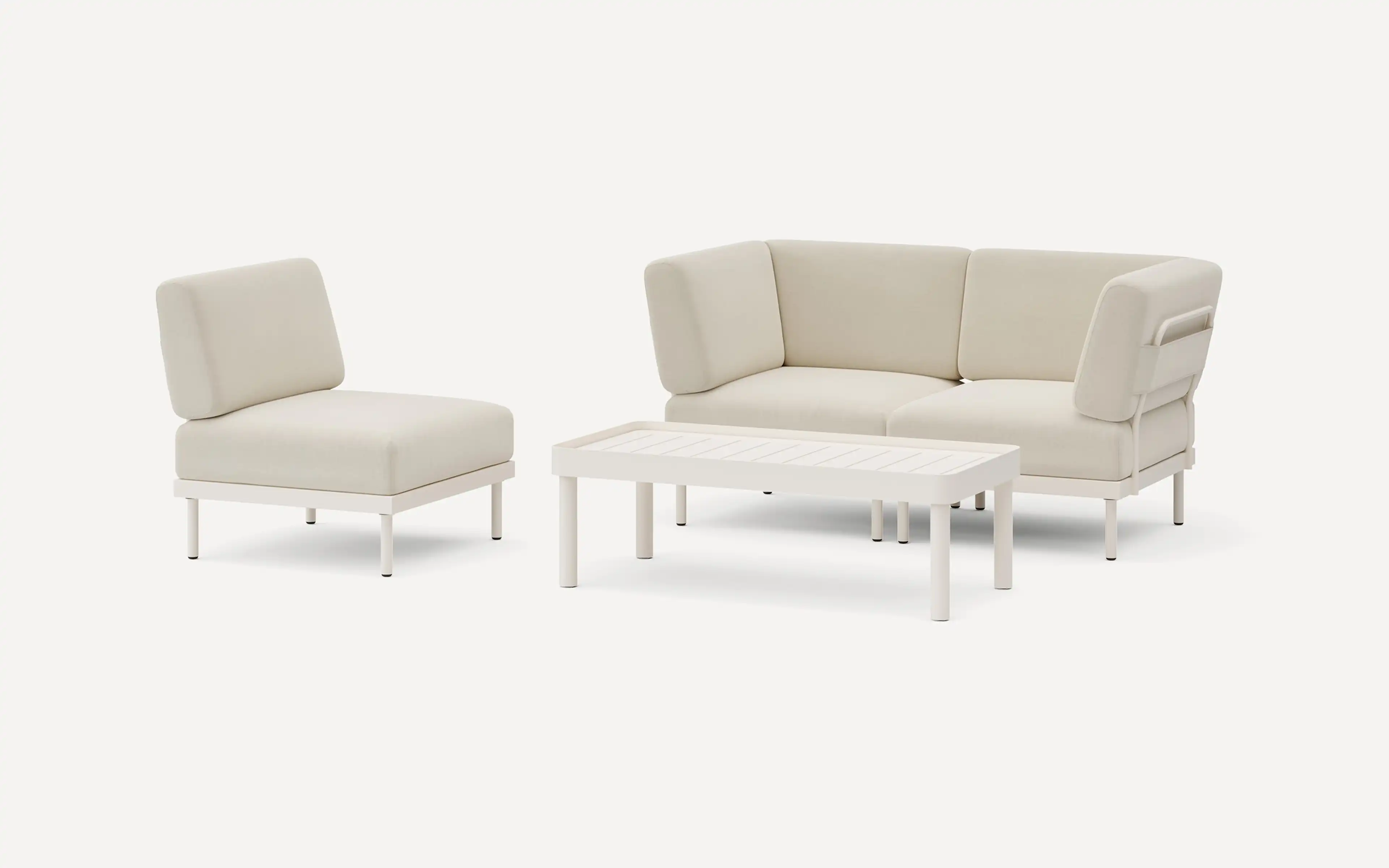 Relay Outdoor 2-Piece Sofa, Chair, & Coffee Table Set