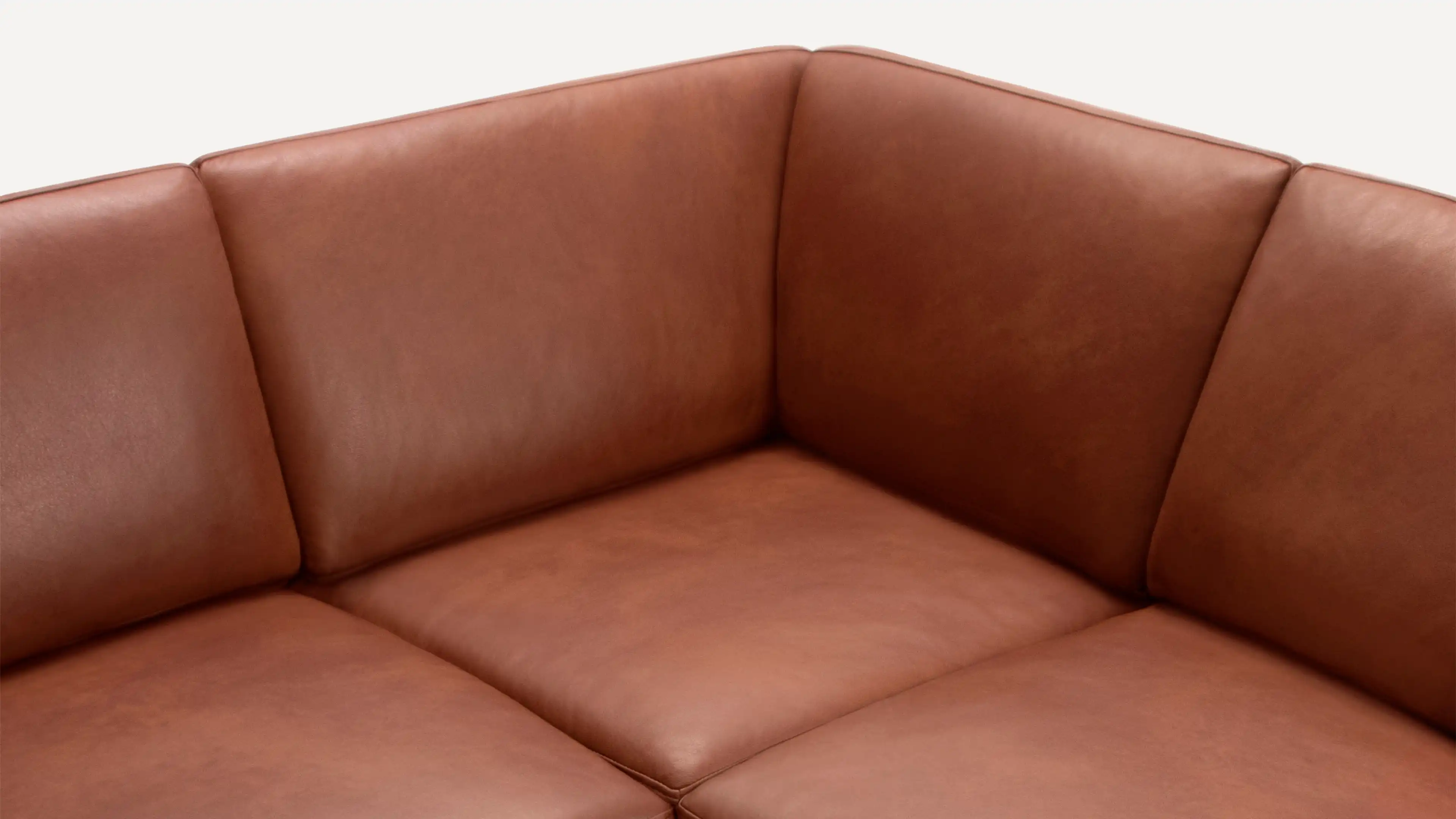 Arch Nomad Leather 6-Seat Corner Sectional with Chaise and Ottoman