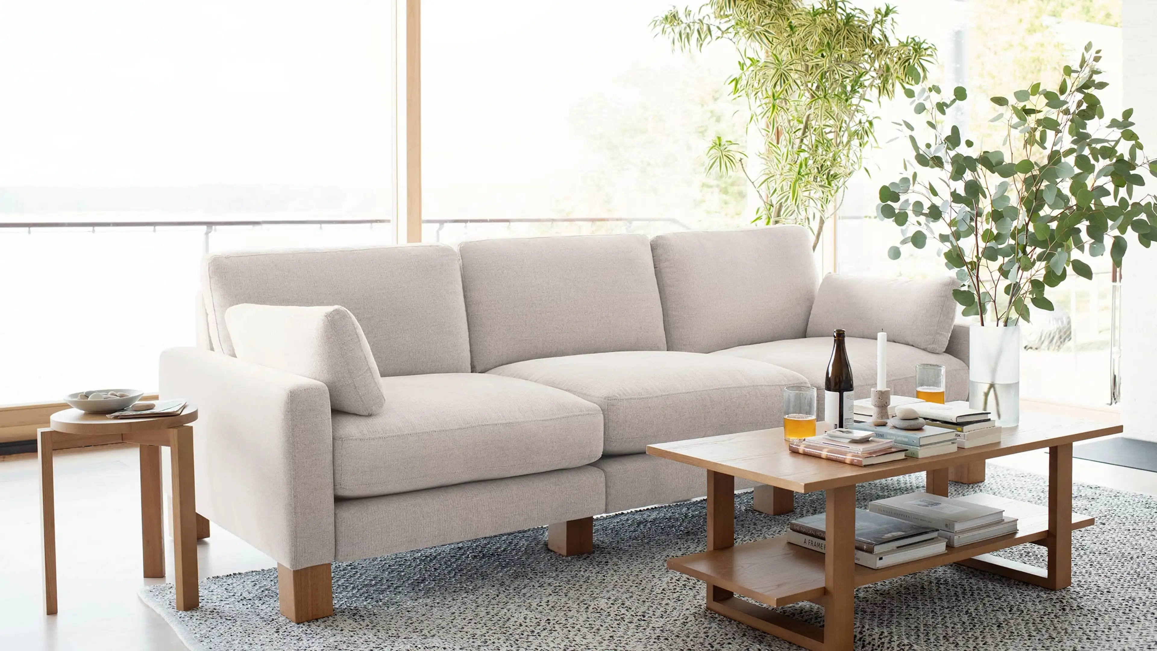 Muji feather cushion sofa best sale