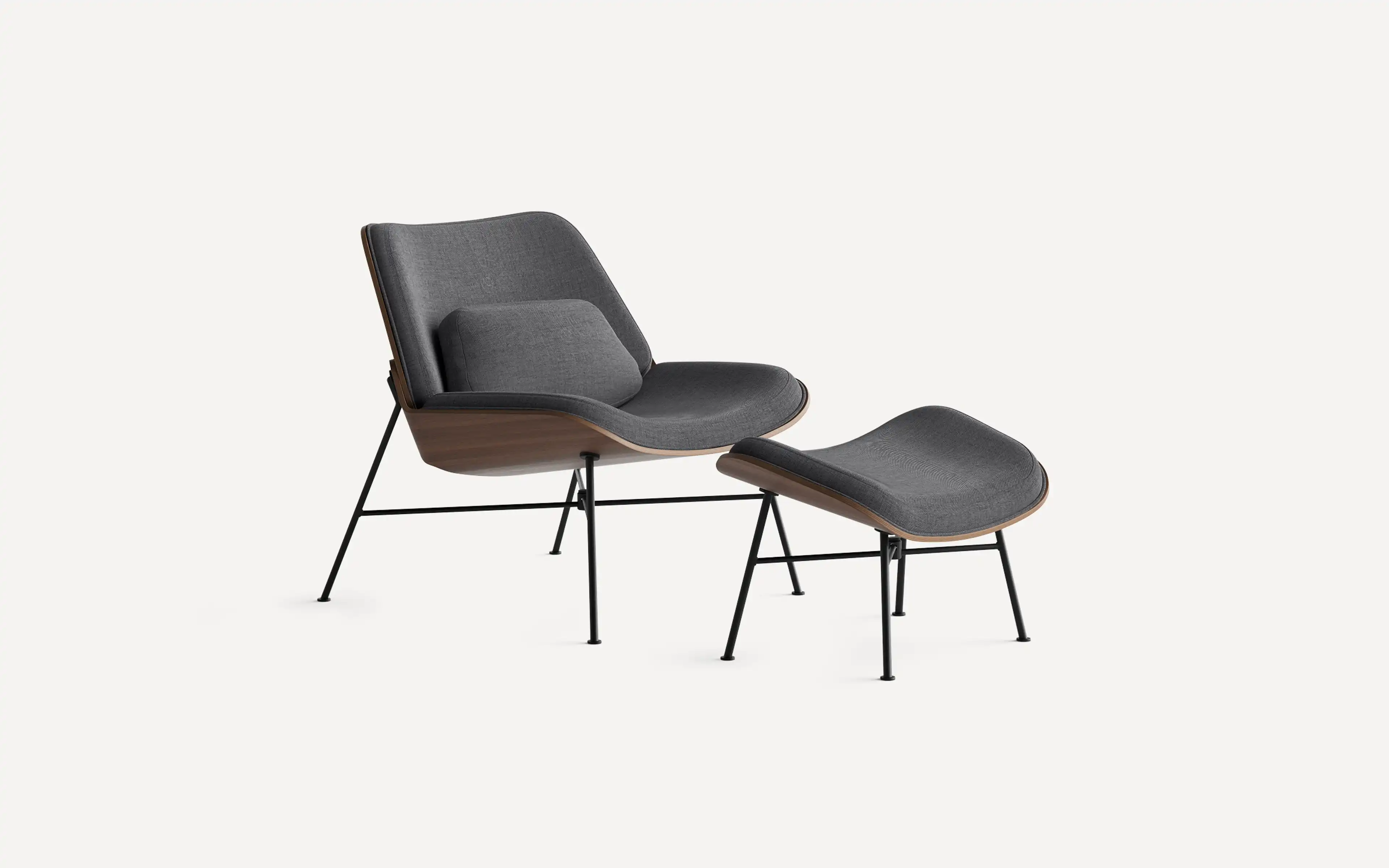 Vesper Fabric & Wood Lounge Chair