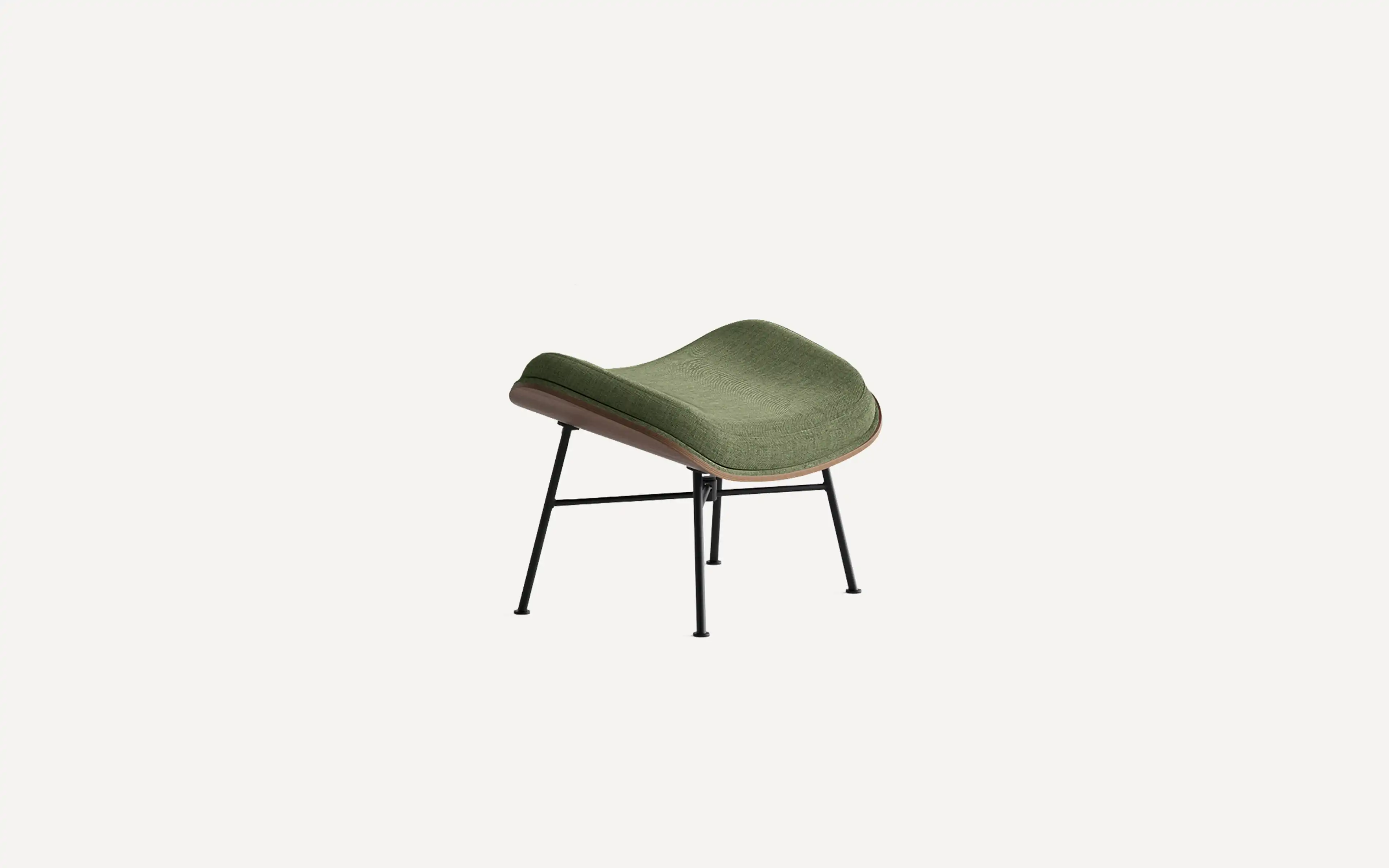Vesper Wood & Fabric Ottoman