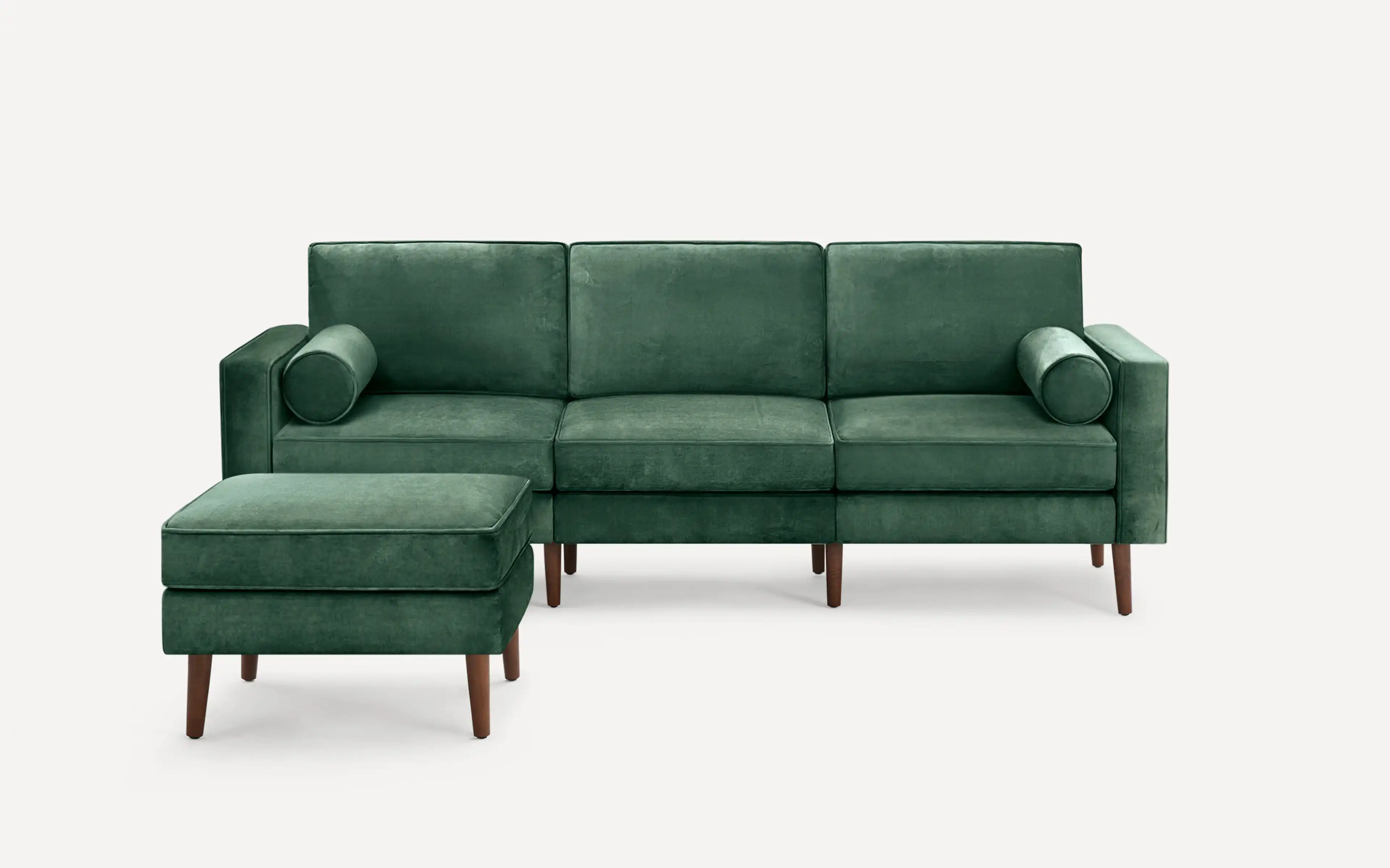 Original Nomad Sofa with Ottoman in Jade Velvet