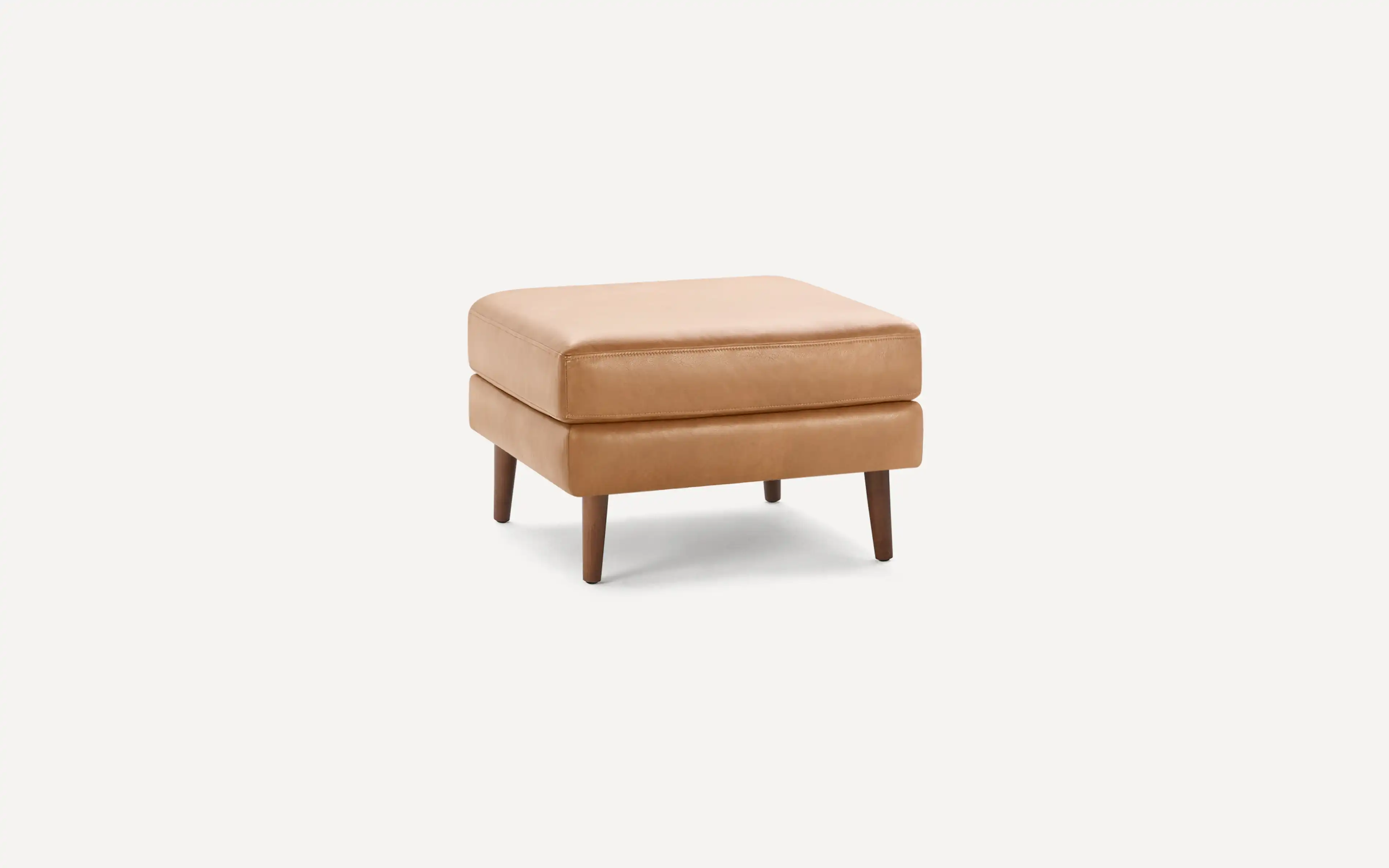 Camel Leather Ottoman