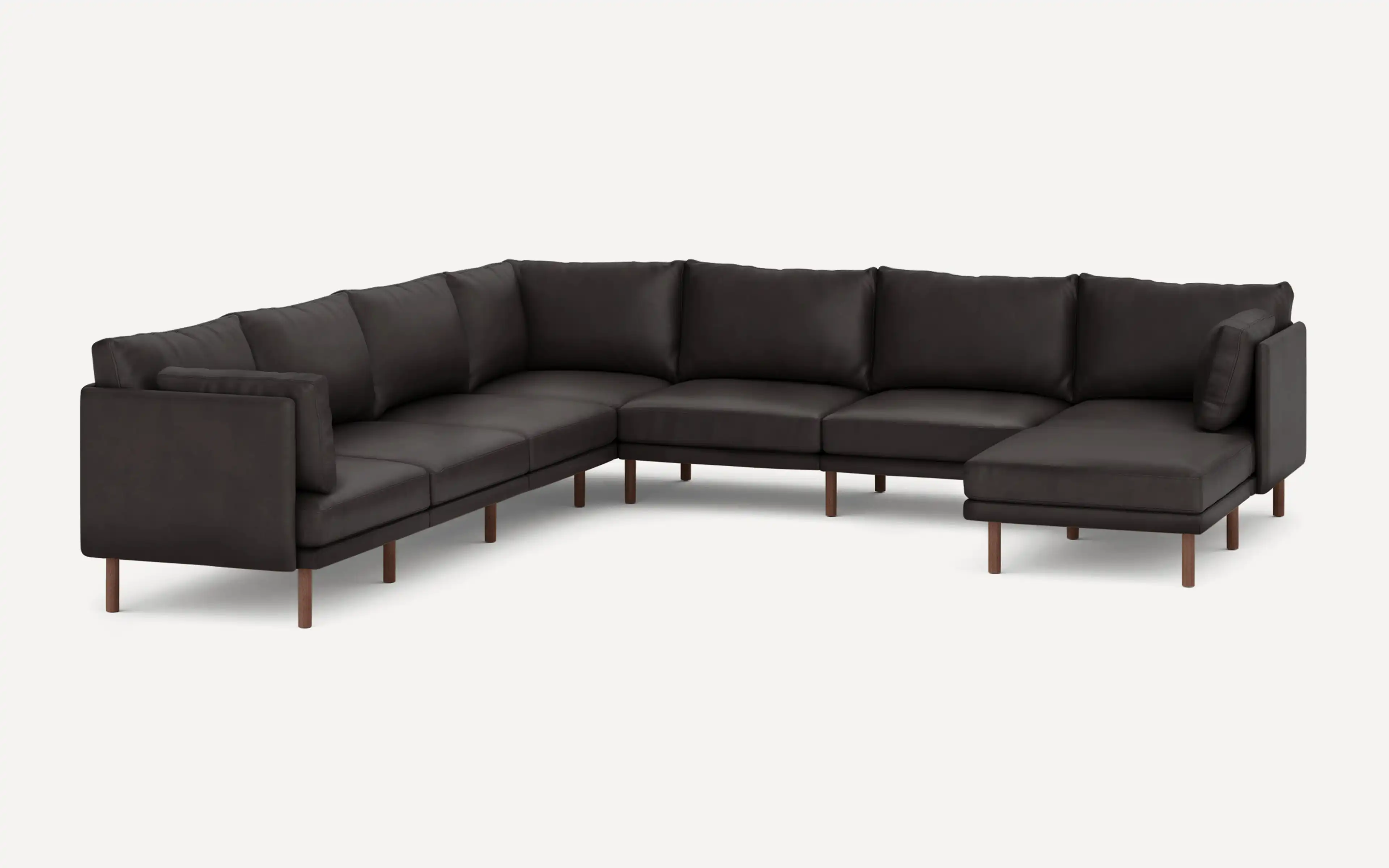 Field Leather 8-Piece Sectional Lounger