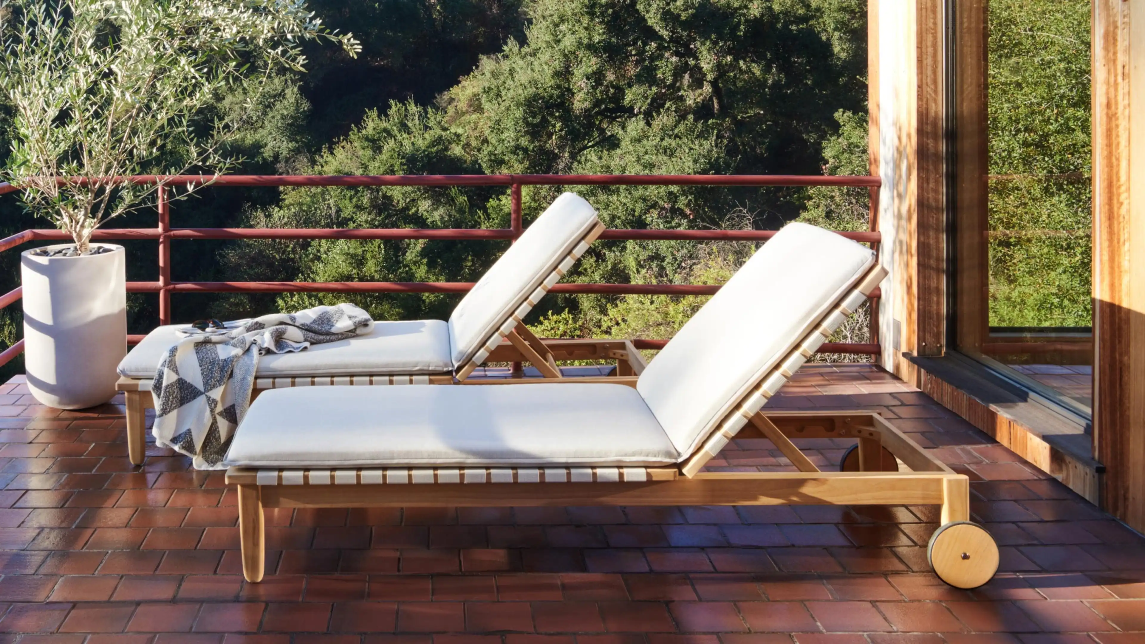 Dunes Teak Sun Lounger, Set of 2