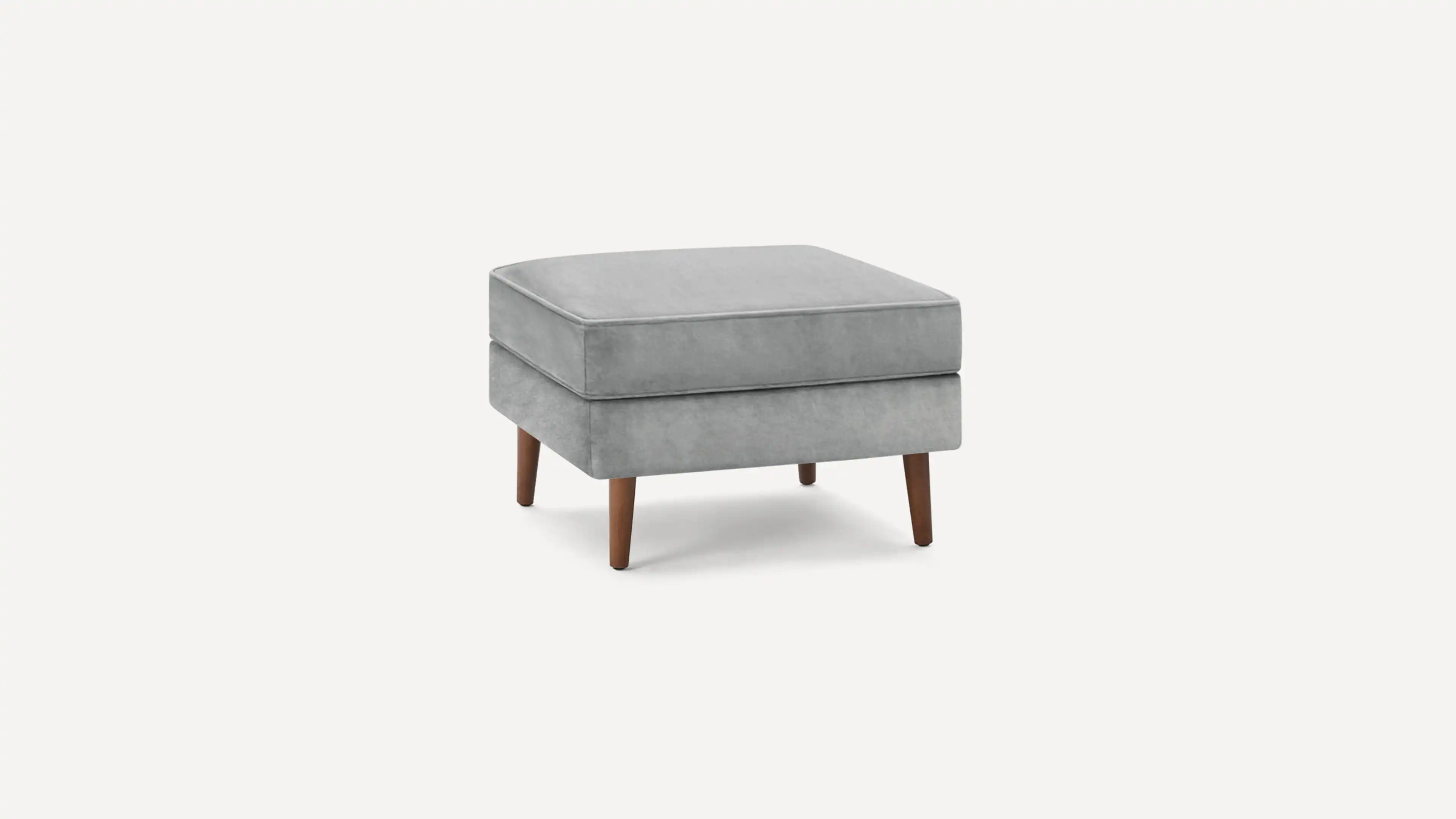 Feather Velvet Ottoman