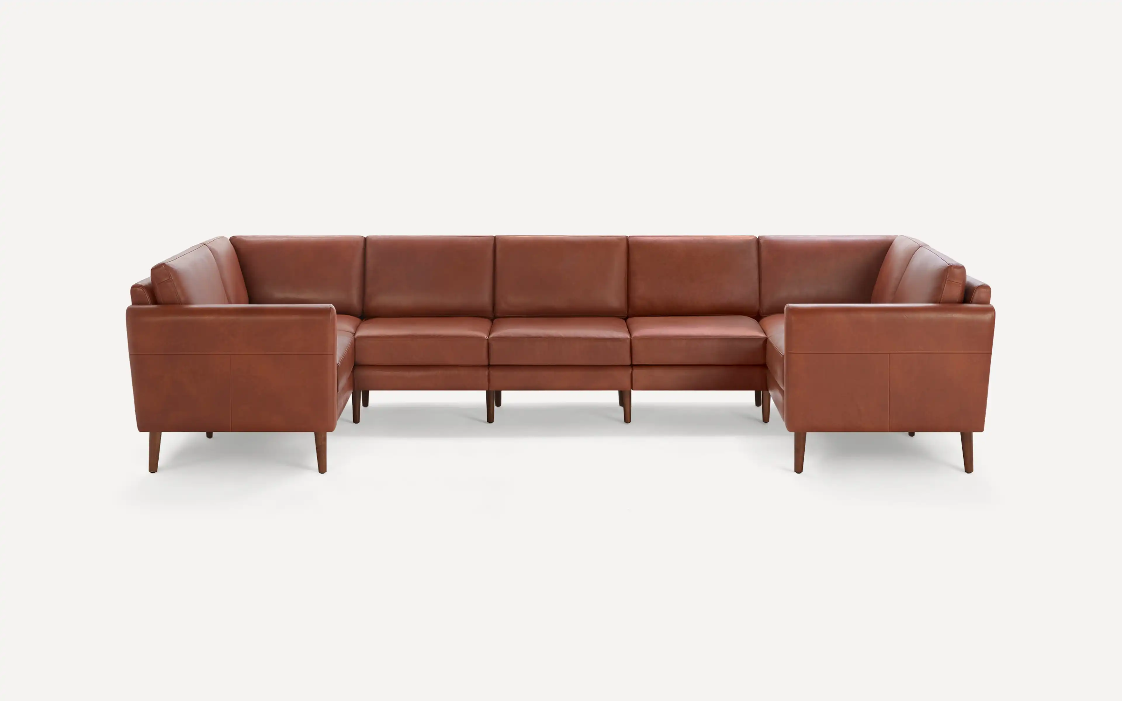 Nomad Leather 7-Seat U Sectional