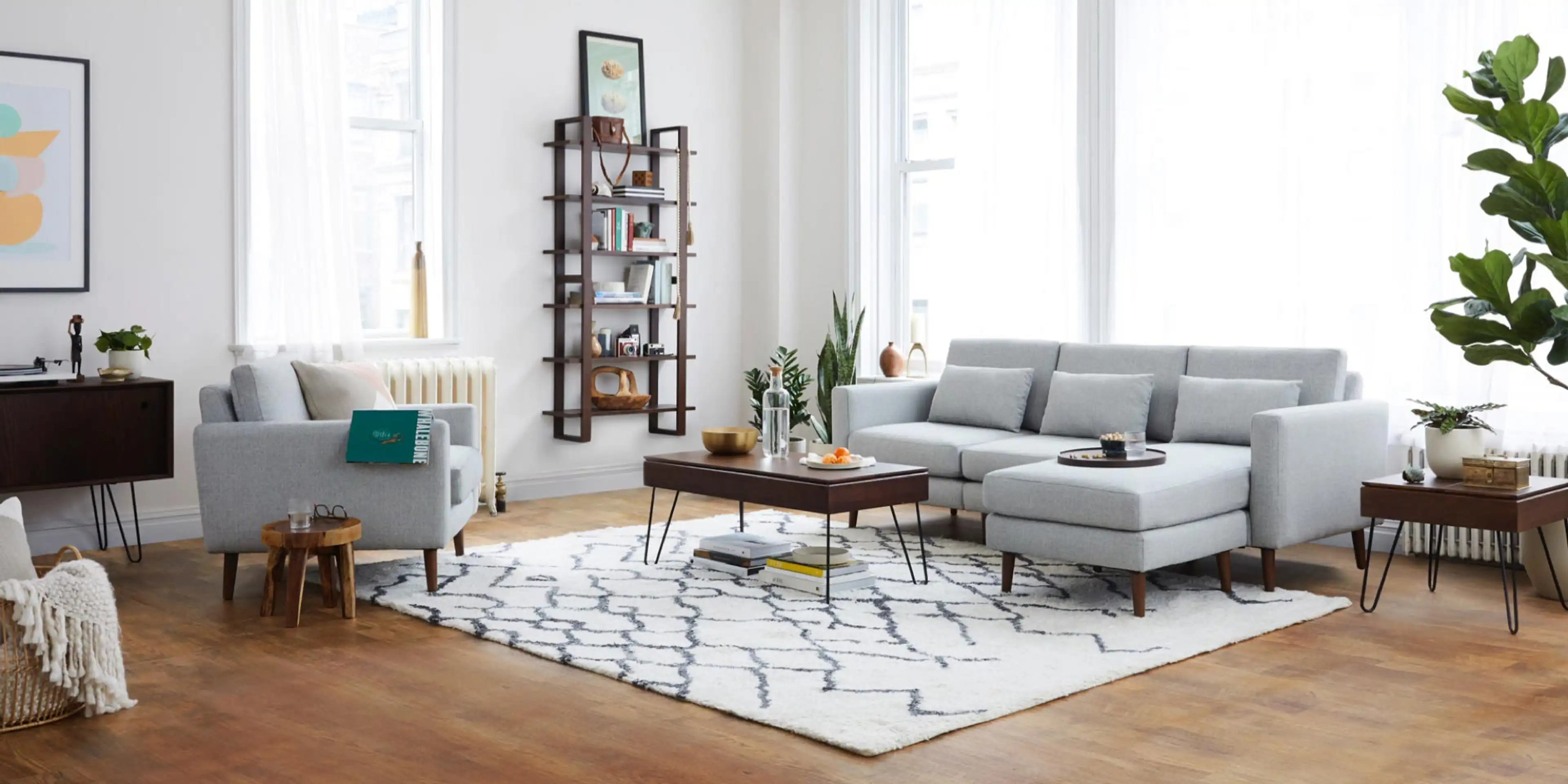 Urban apartment with Nomad sofa in Crushed Gravel