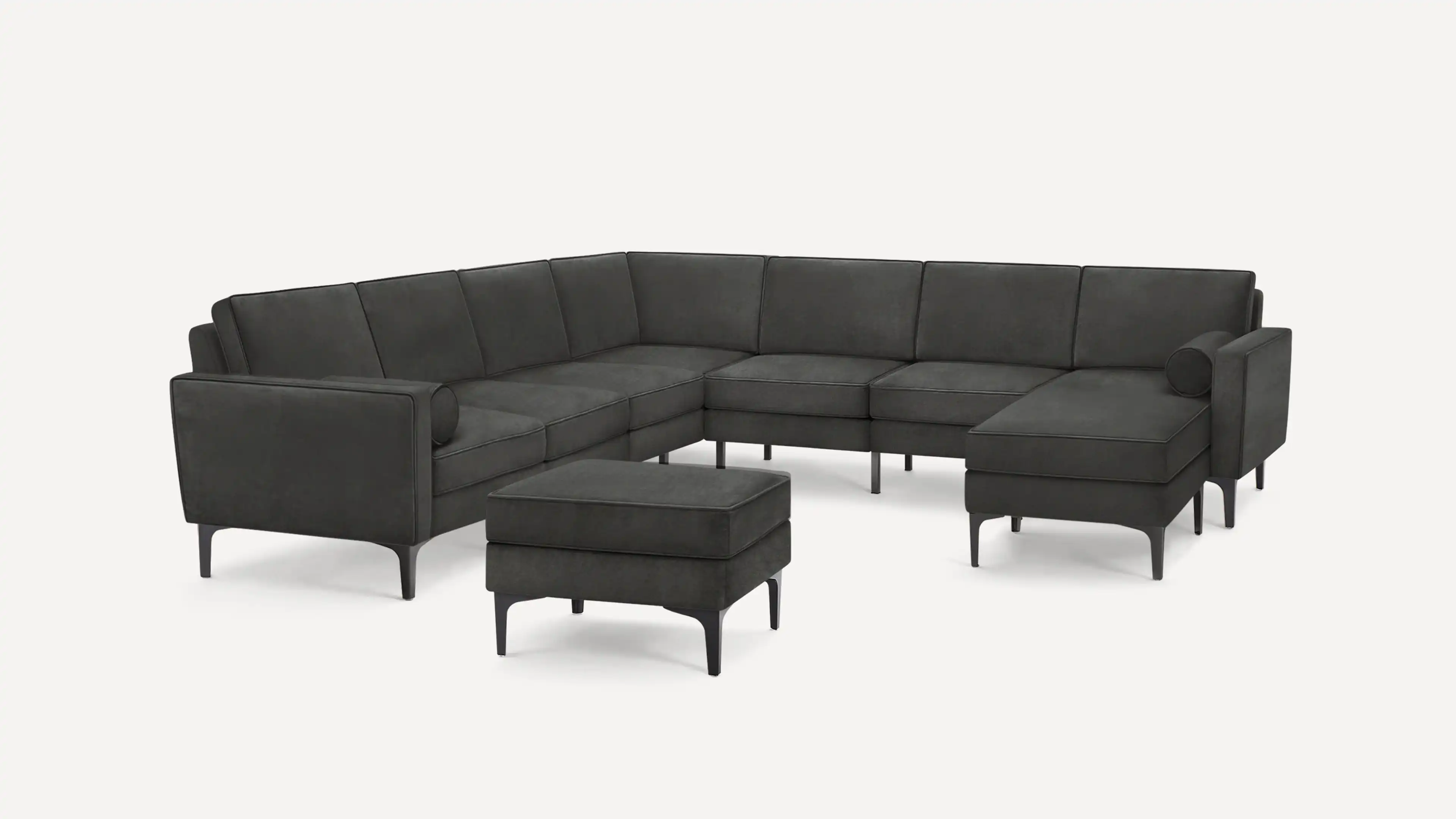 Nomad Velvet 7-Seat Corner Sectional Sofa - Burrow Nomad Velvet 7-Seat Corner Sectional Sofa - Burrow