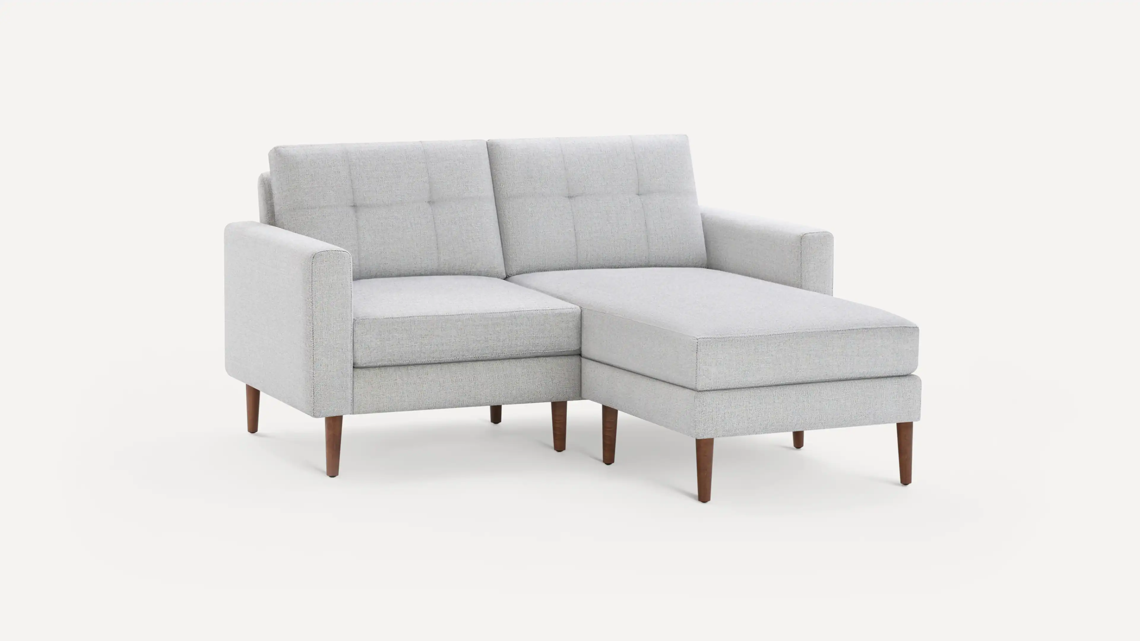 Original Nomad Chaise Loveseat in Crushed Gravel Fabric