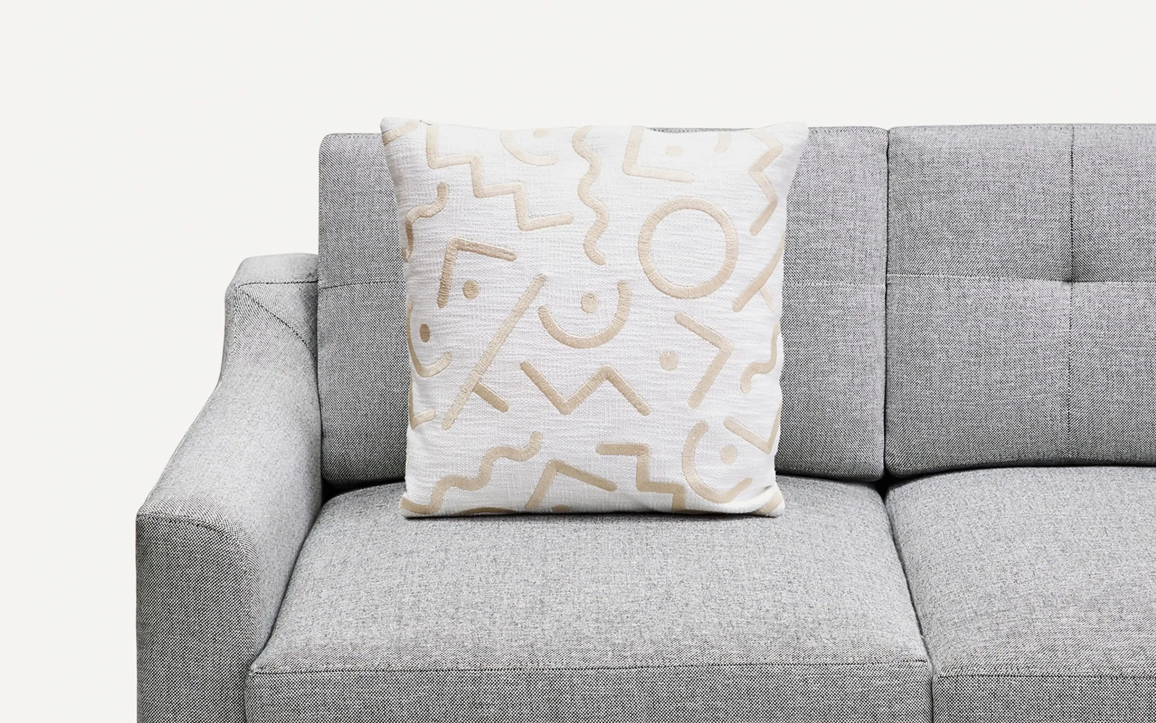 Ivory Recess Pillow Cover