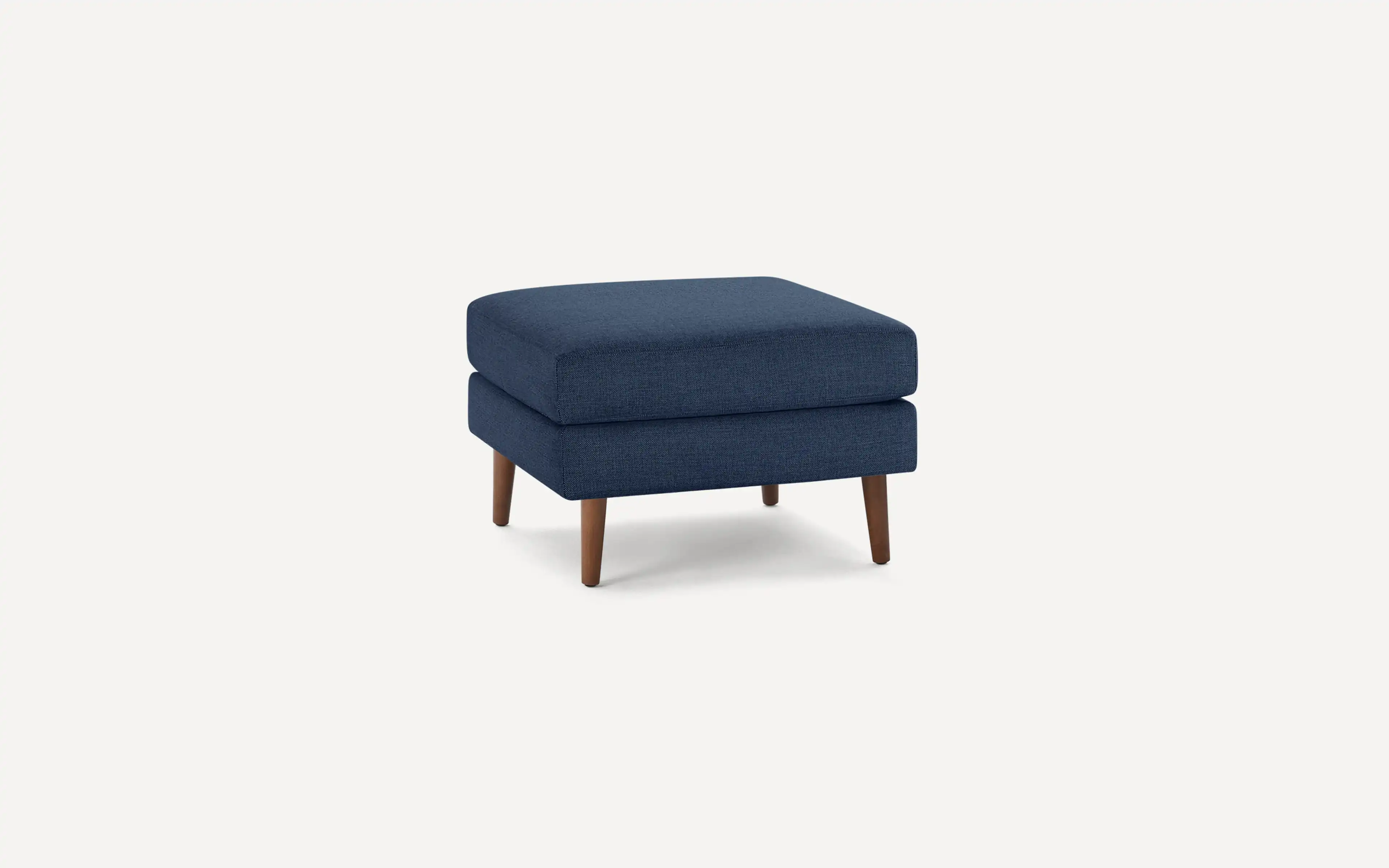 Navy Blue Fabric Ottoman