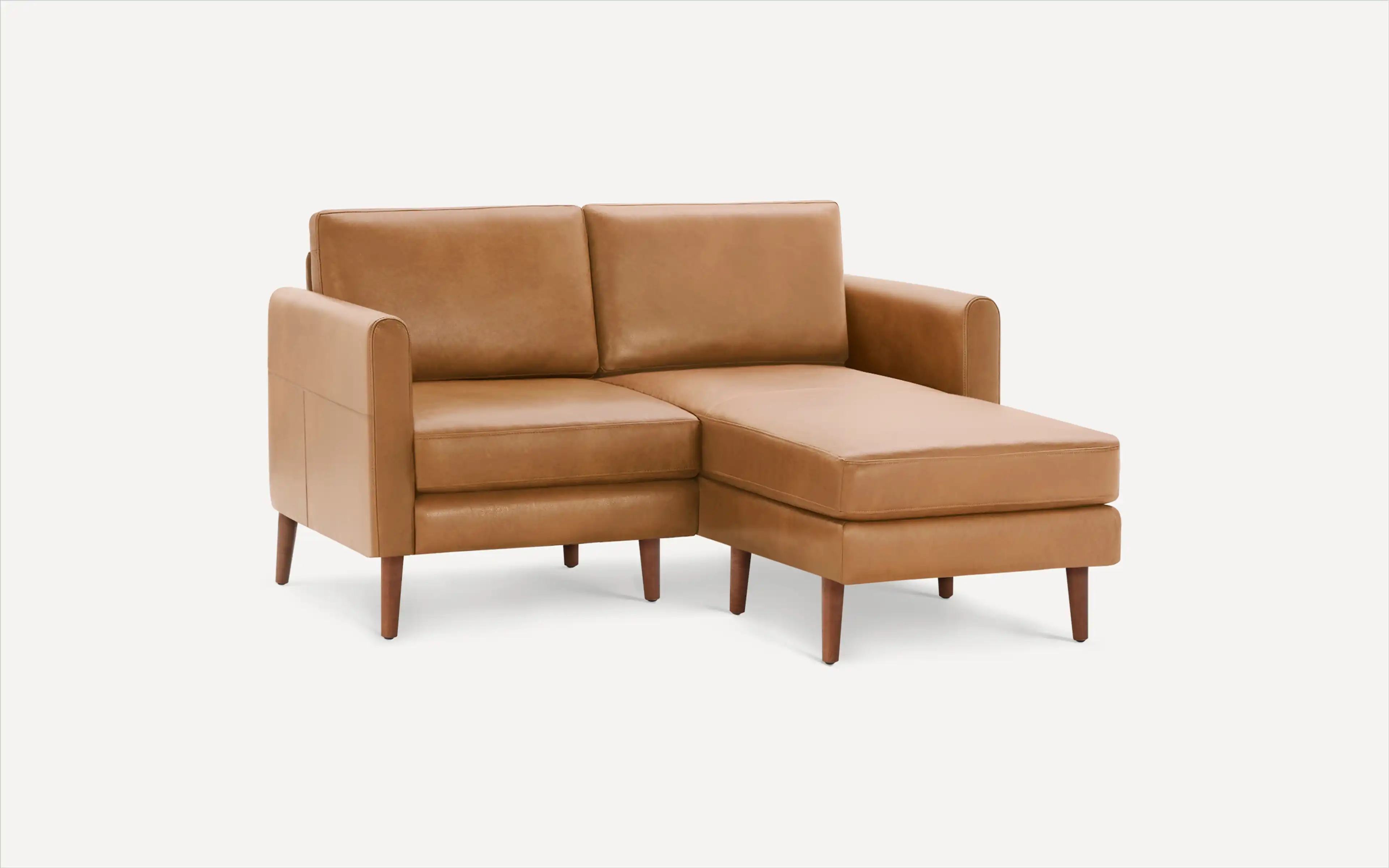 Original Nomad Chaise Loveseat in Camel Leather