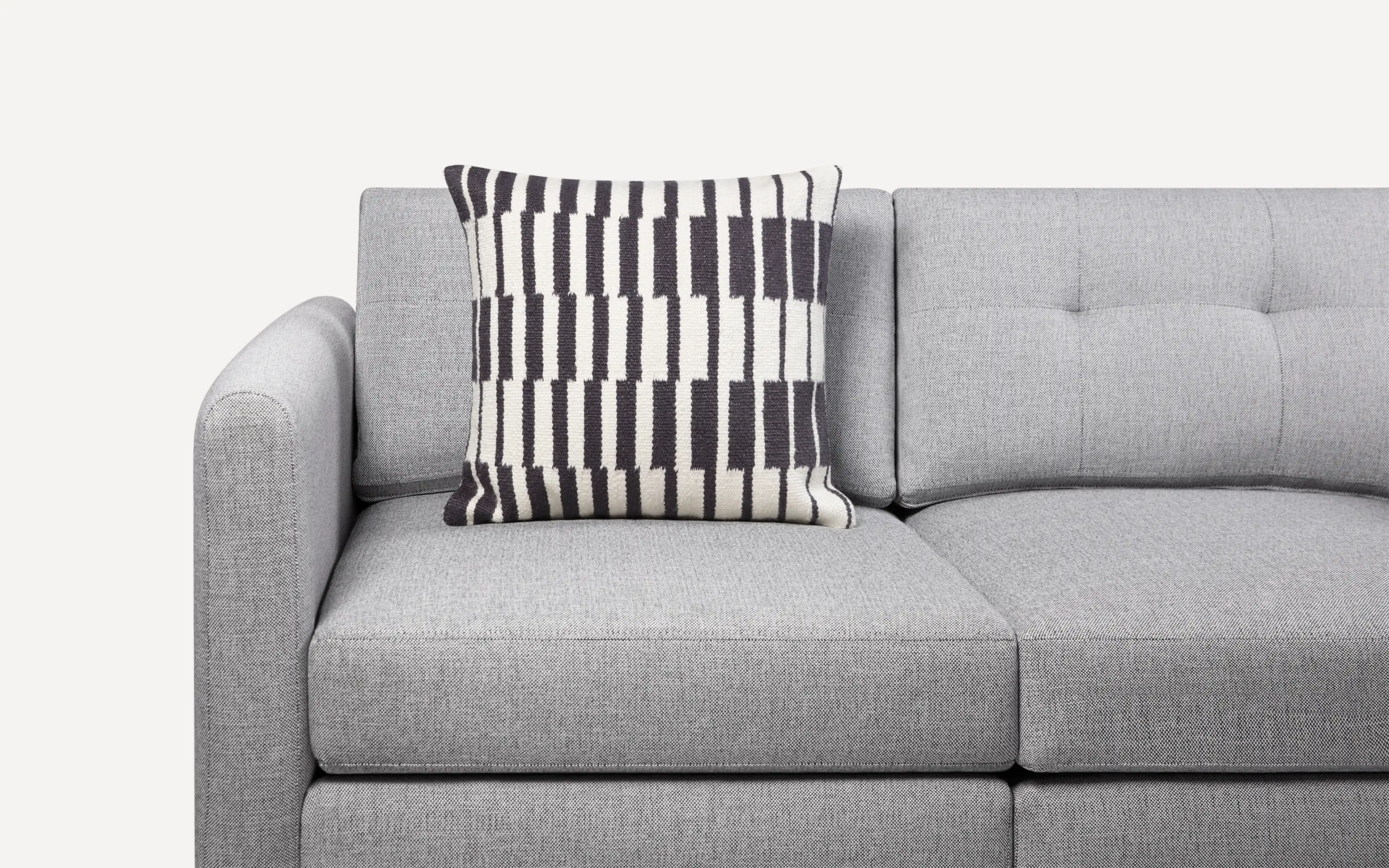 Crossfade Pillow Cover, Black & White