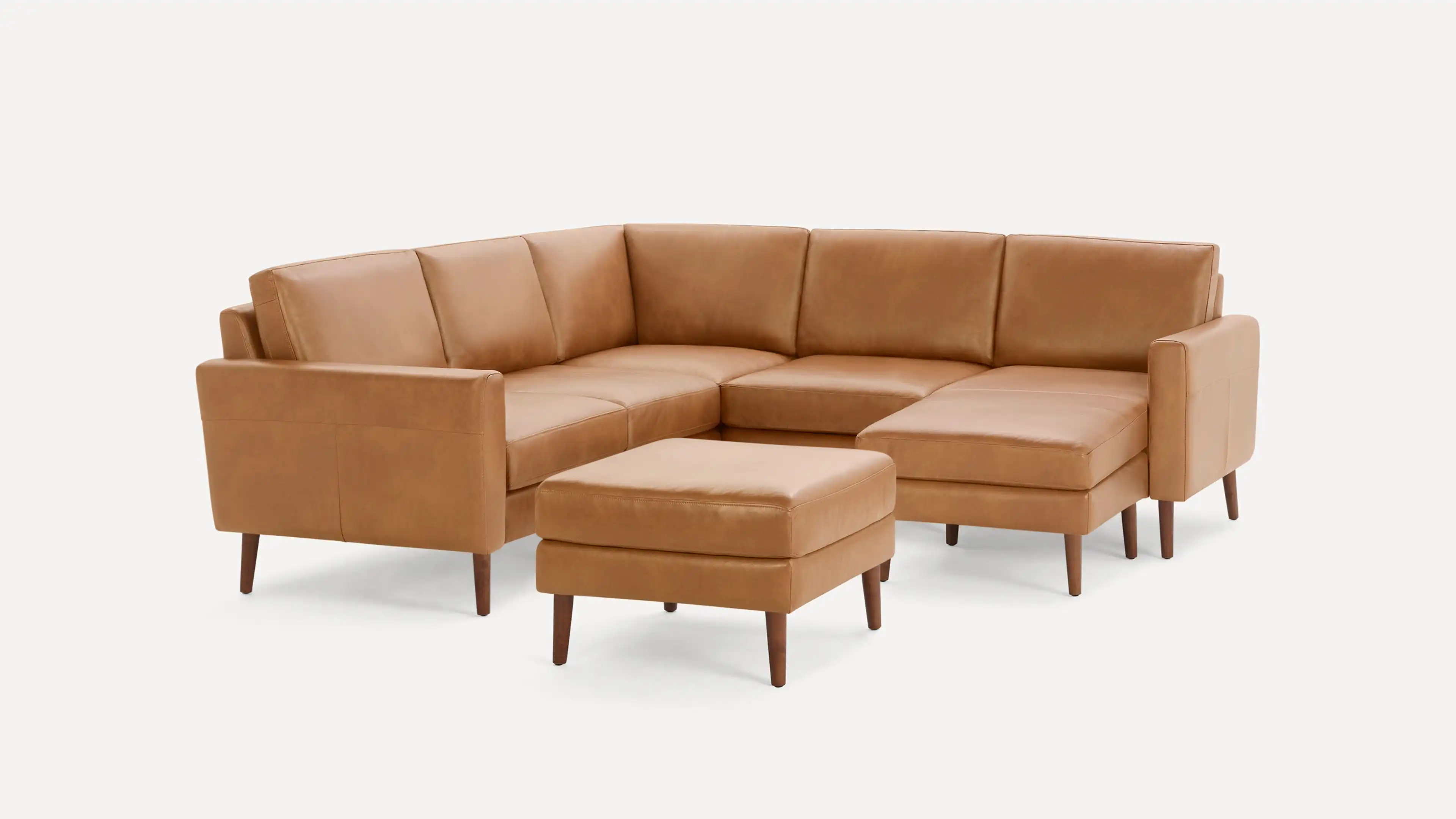 Block Nomad Plus Leather 5-Seat Corner Sectional with Chaise and Ottoman