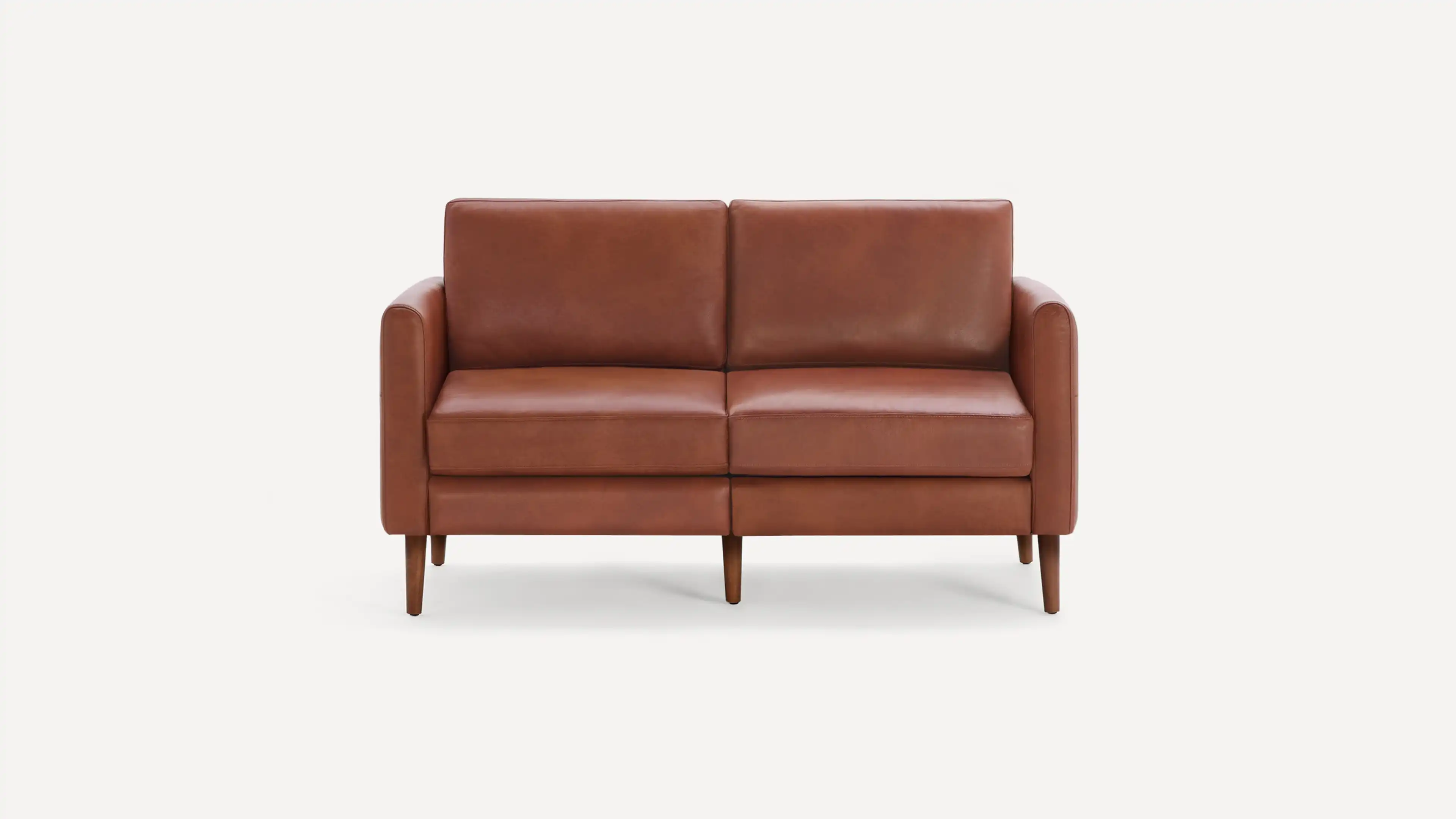 Nomad Leather Loveseat Sofa Burrow