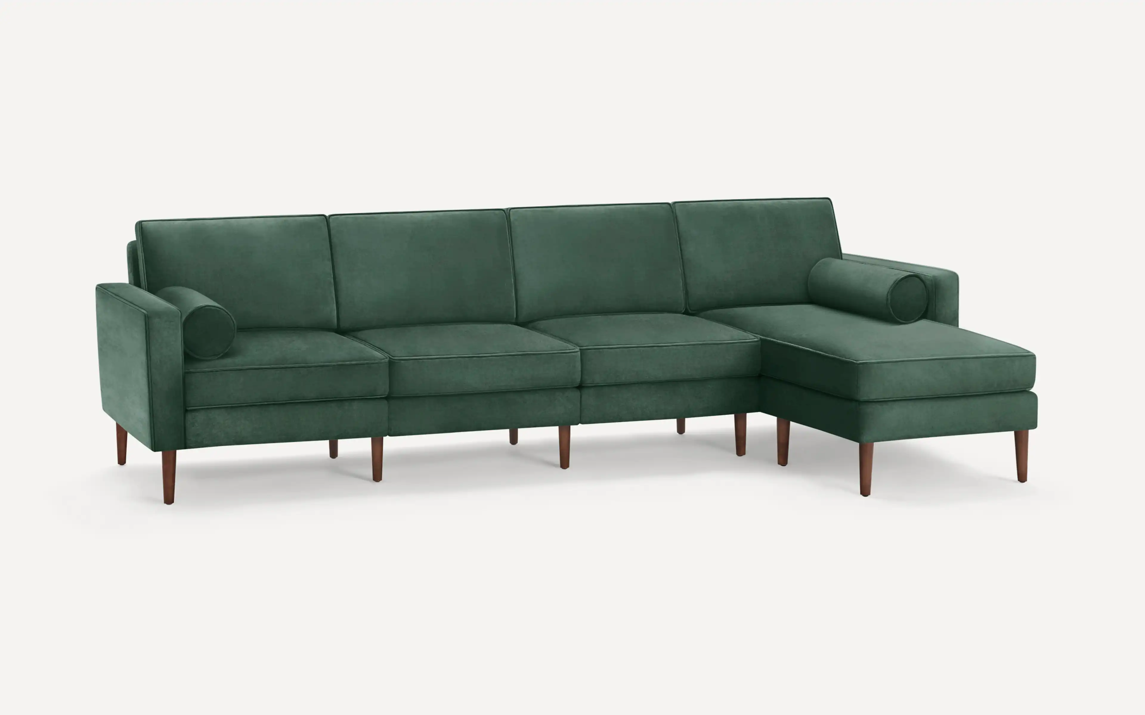 Original Nomad Chaise King Sofa in Jade Velvet