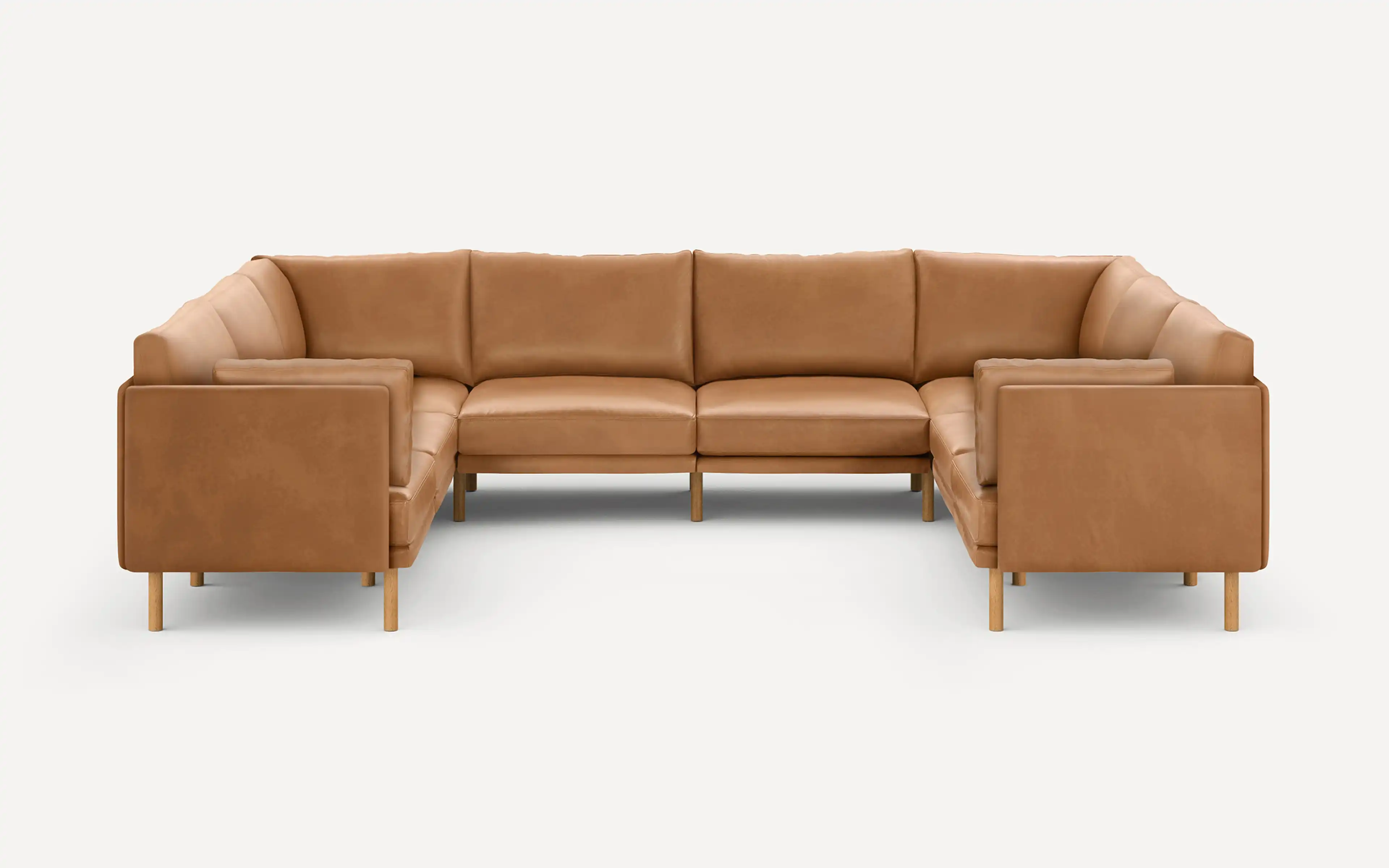 Field Leather 8-Piece U Sectional