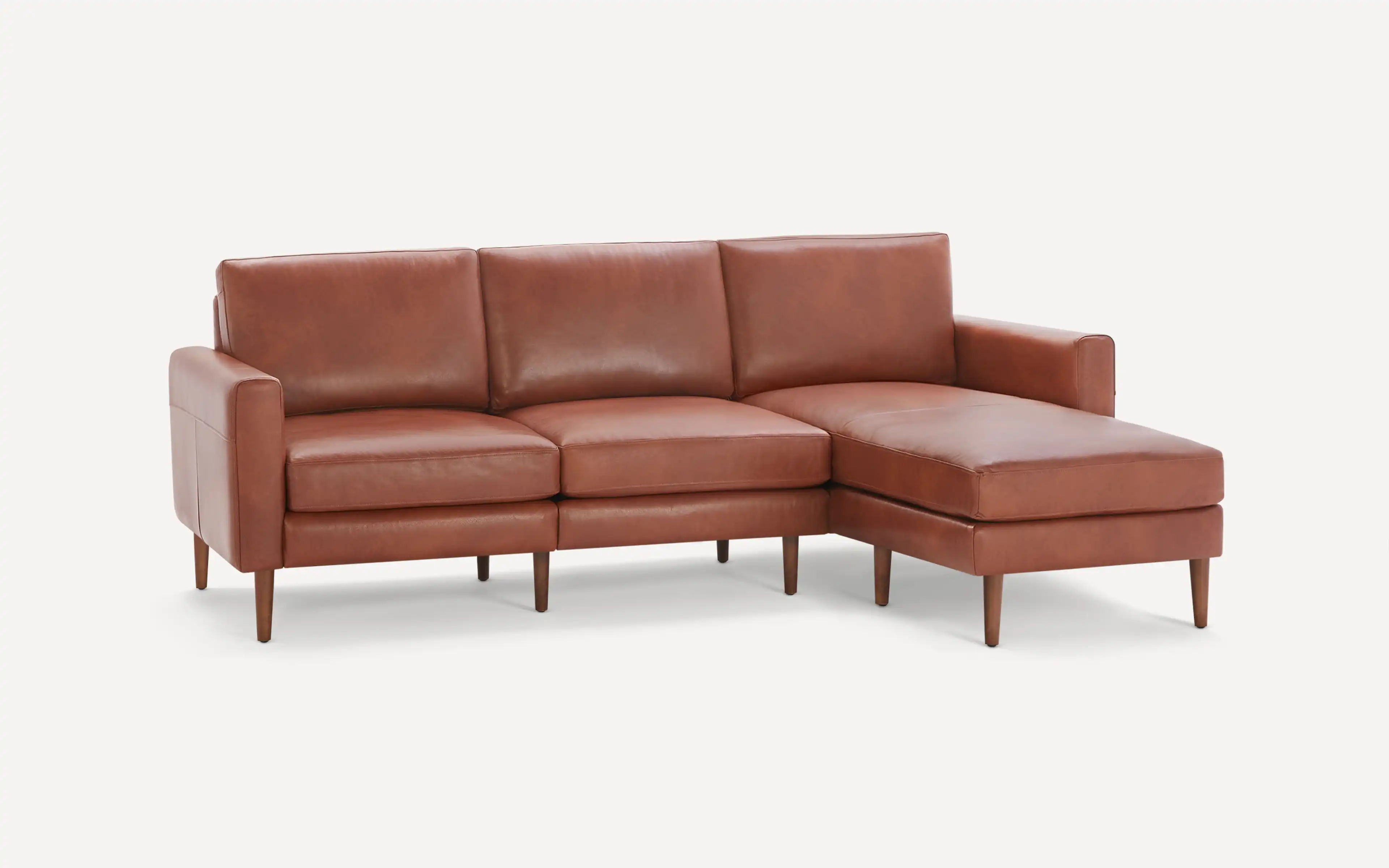 Original Nomad Chaise Sofa in Chestnut Leather