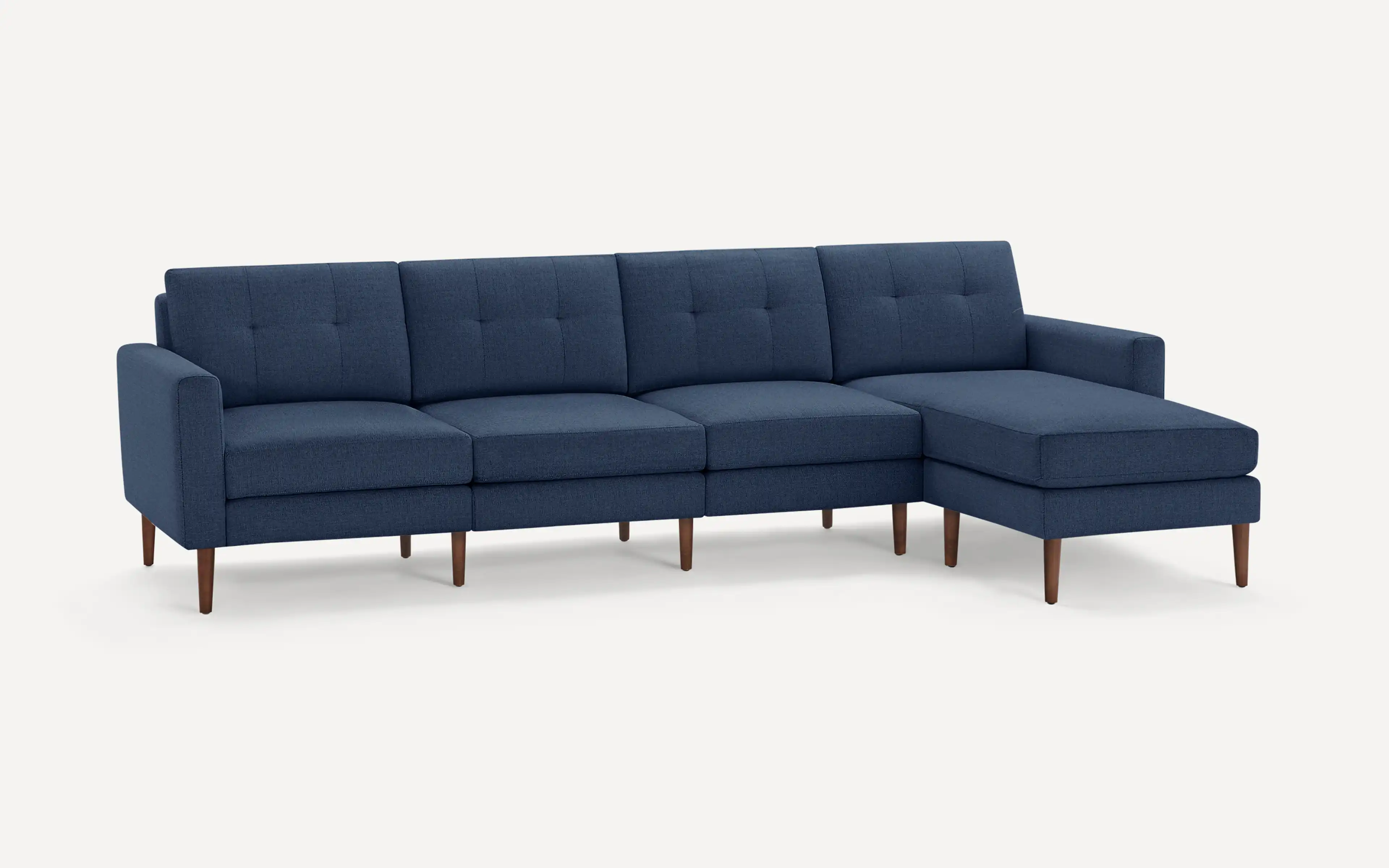 Original Nomad Chaise King Sofa in Navy Blue Fabric