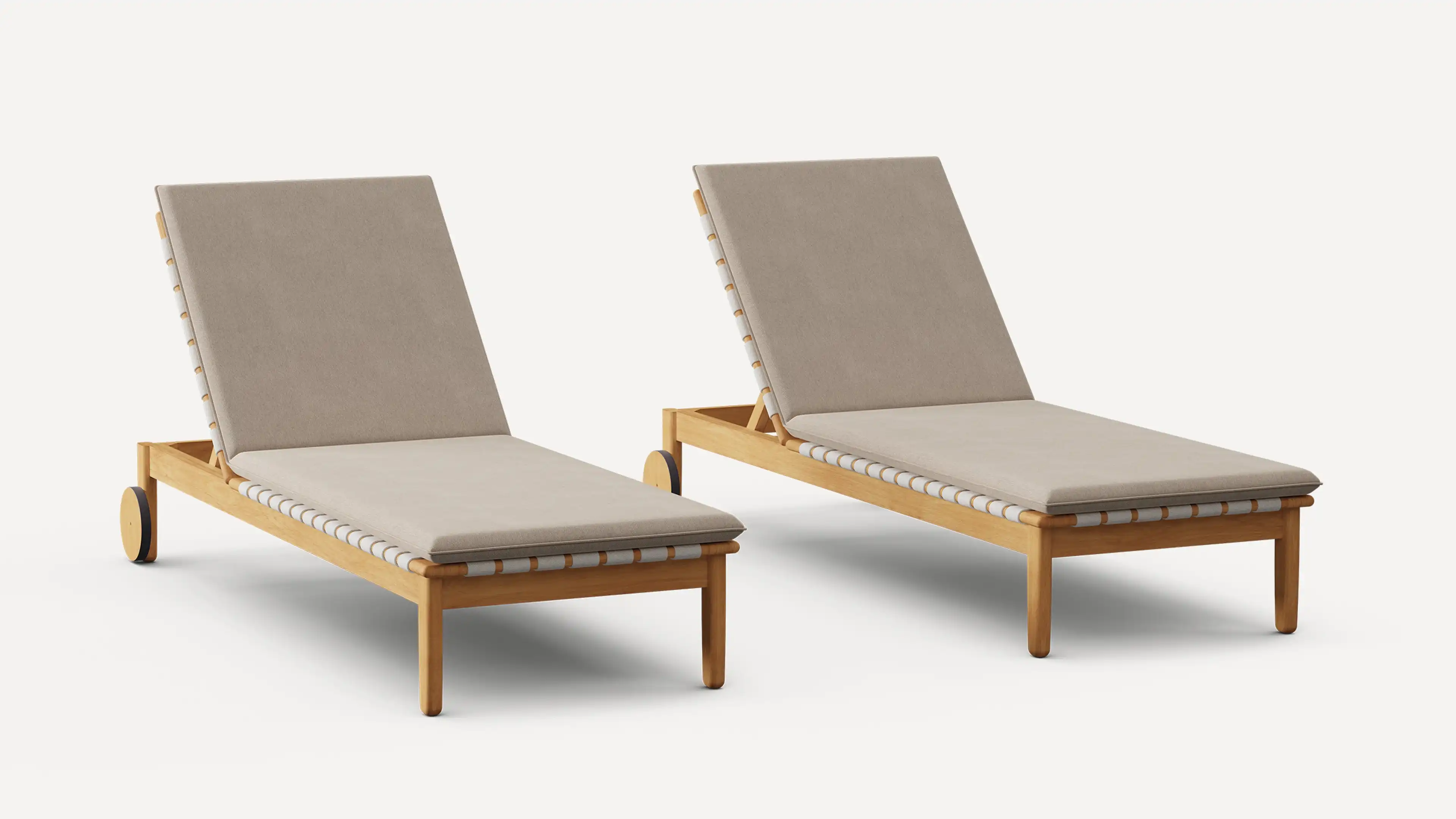 Dunes Teak Sun Lounger, Set of 2