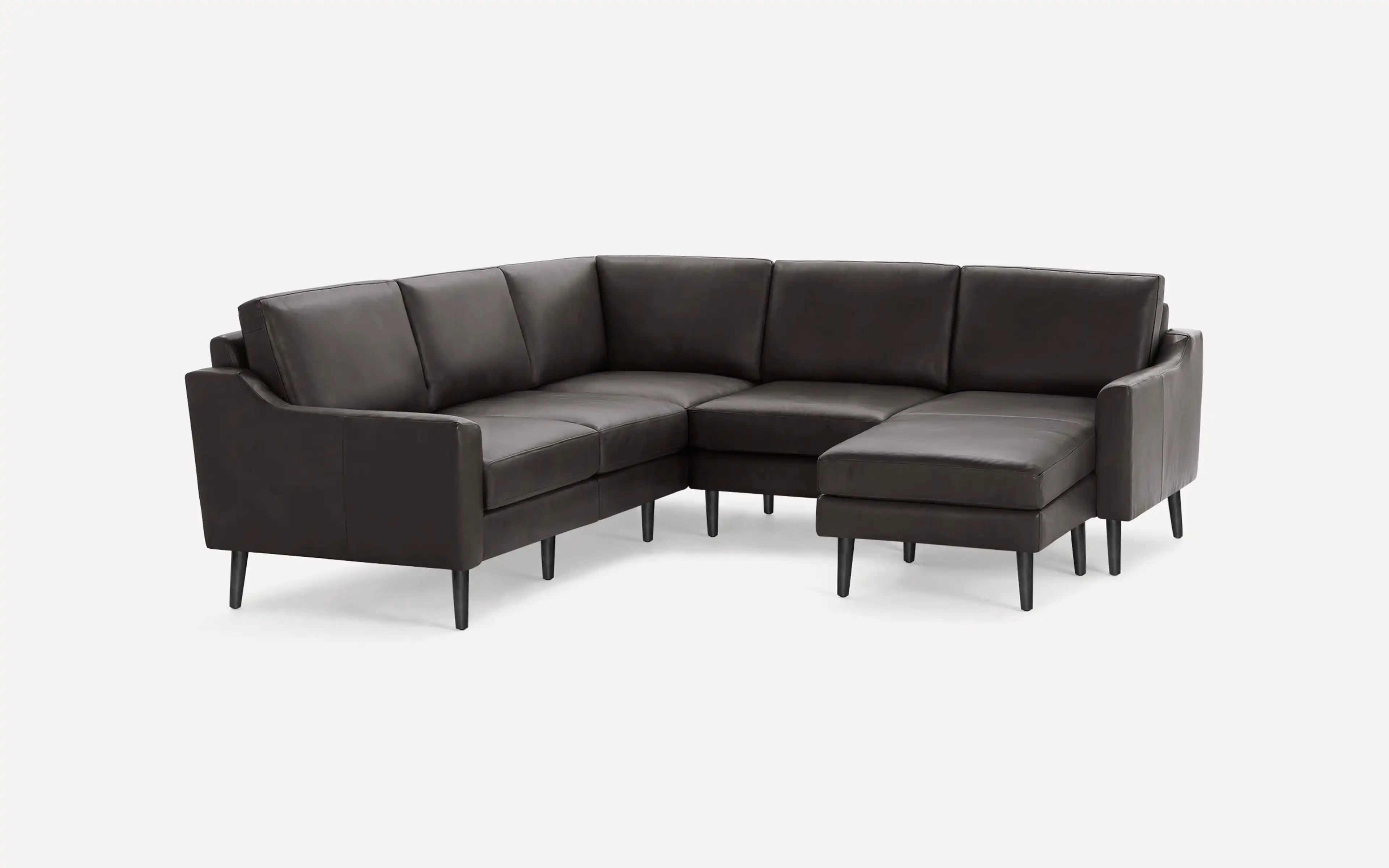 Nomad Leather 5-Seat Corner Sectional with Chaise